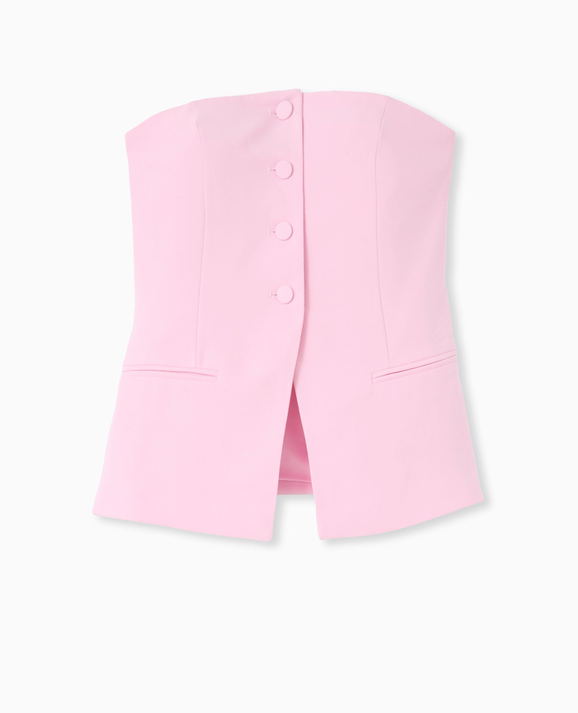 Top bustier avec boutons