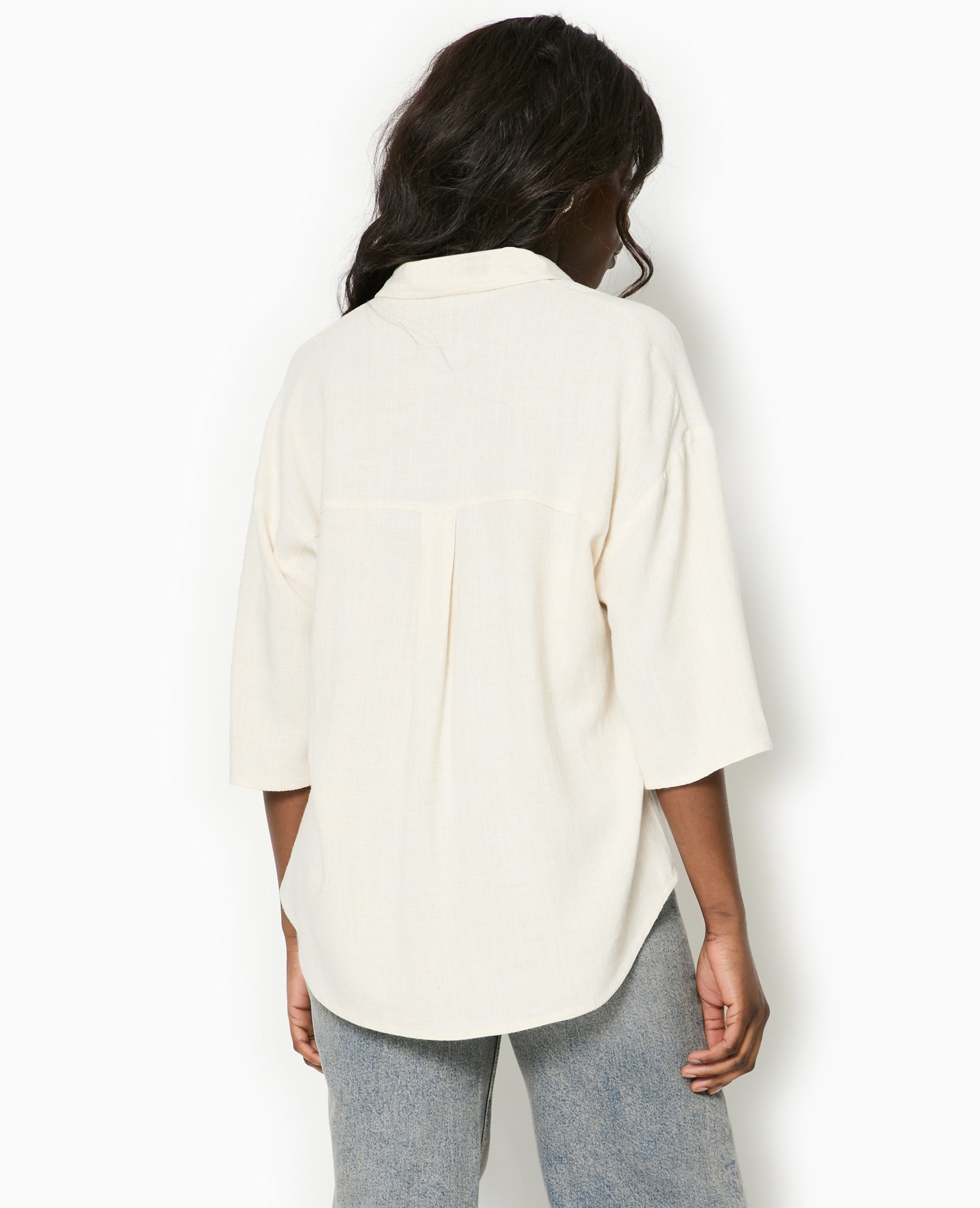 Chemise oversize avec lin