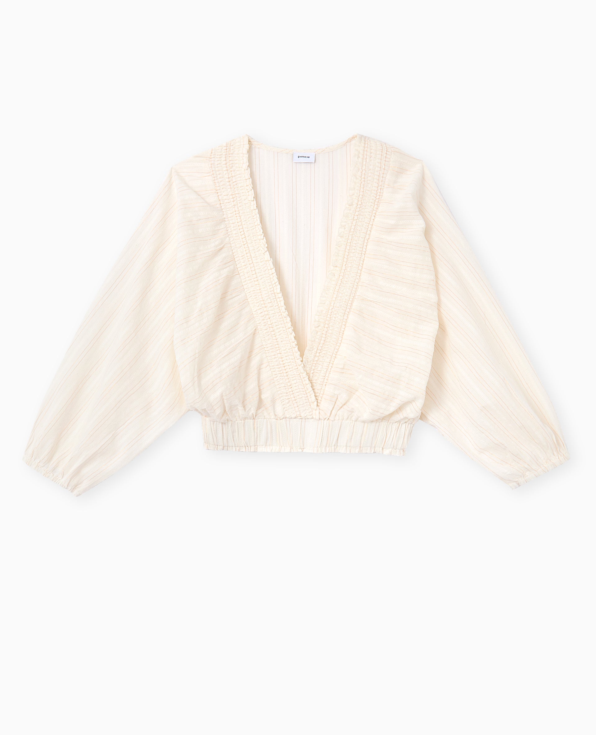 Blouse décolletée avec manches chauve-souris