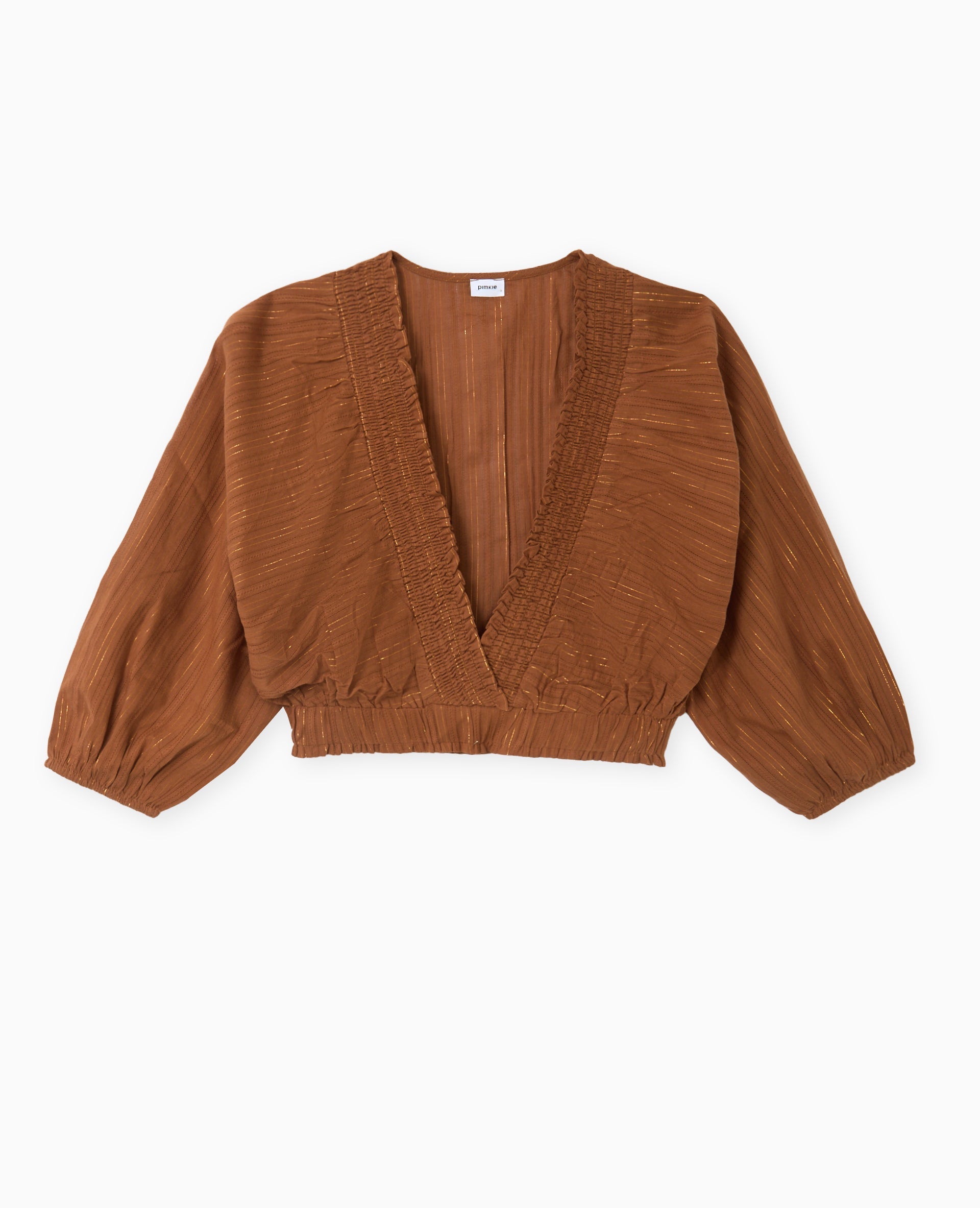 Blouse décolletée avec manches chauve-souris