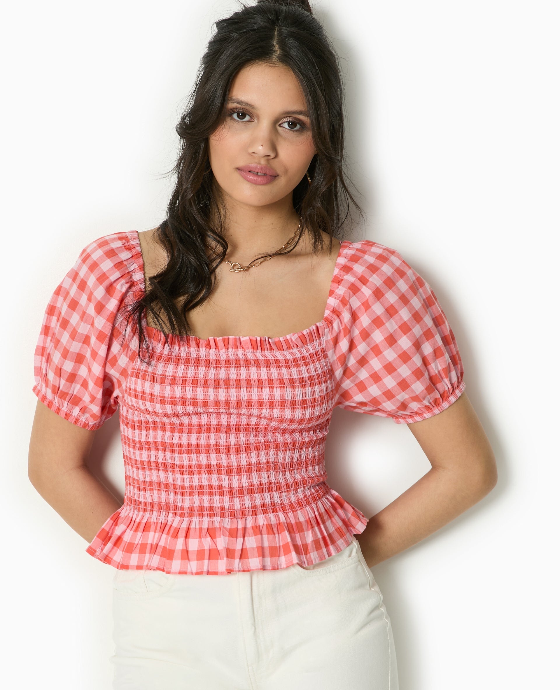 Top smocké motif vichy