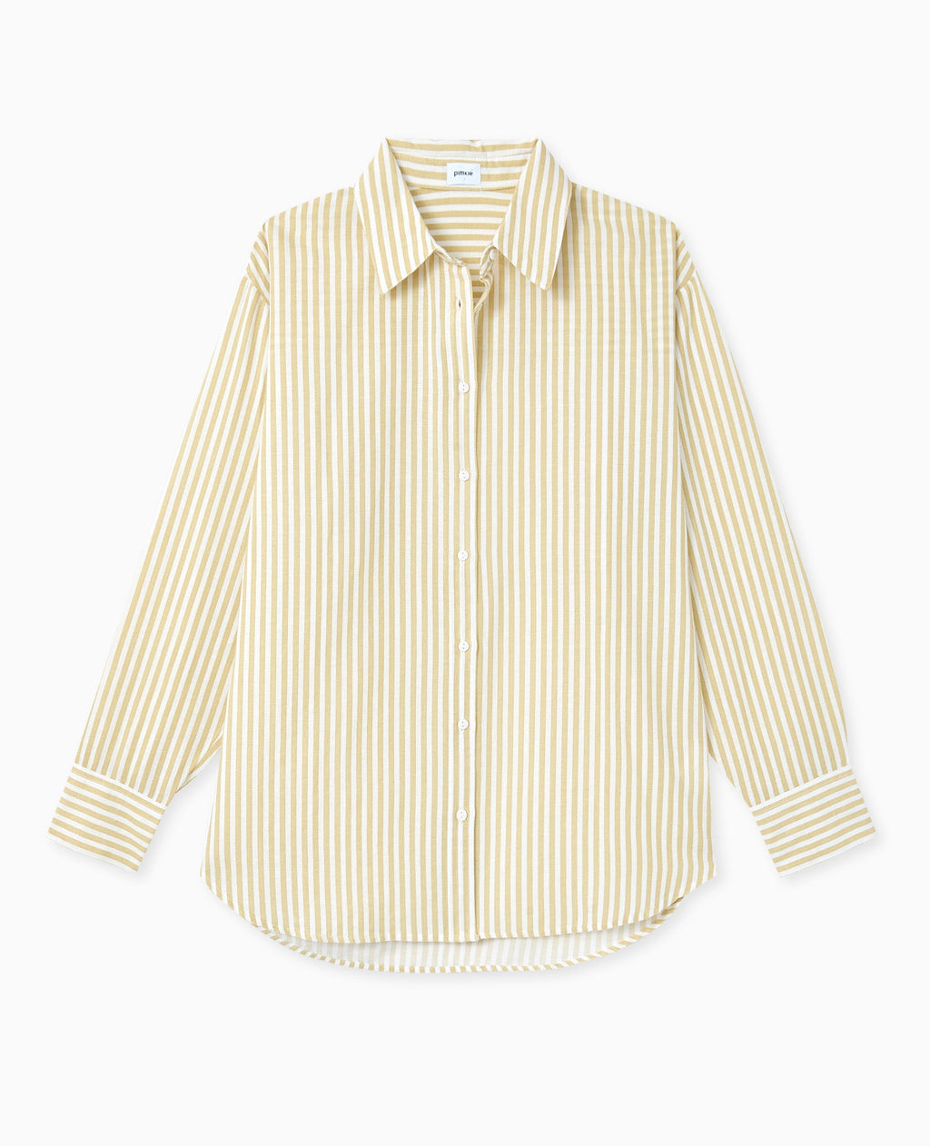Chemise oversize avec lin motif rayures