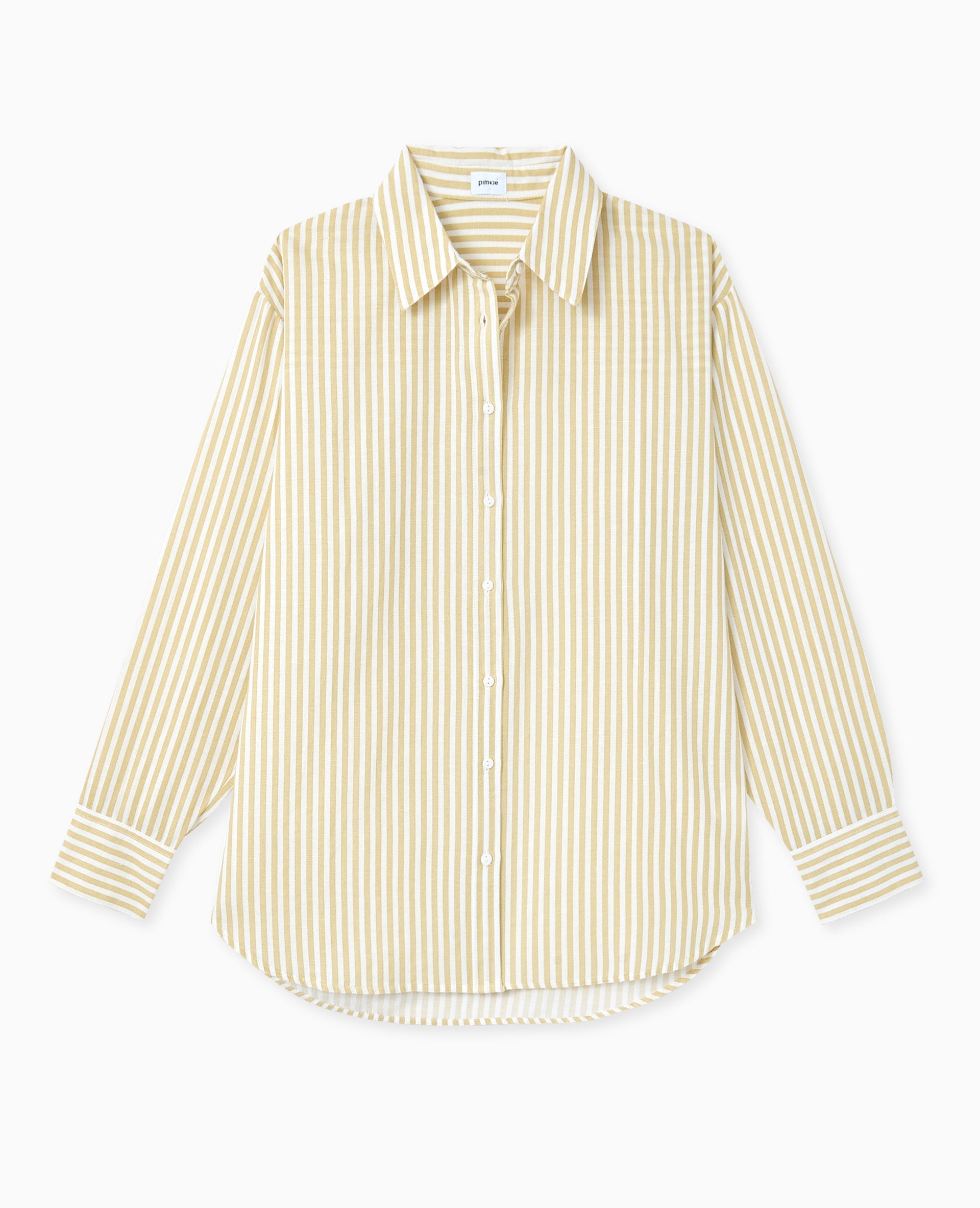 Chemise oversize avec lin motif rayures