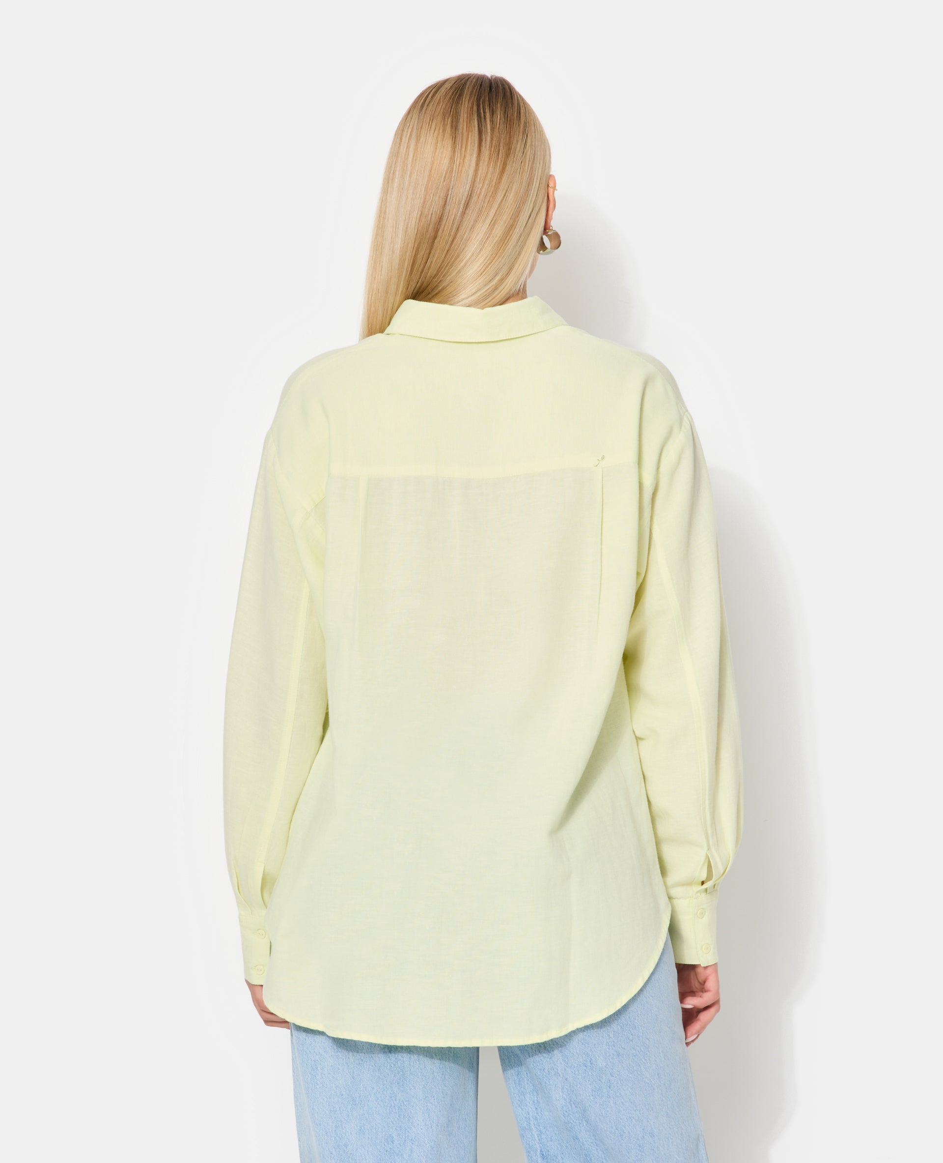 Chemise oversize avec lin motif rayures