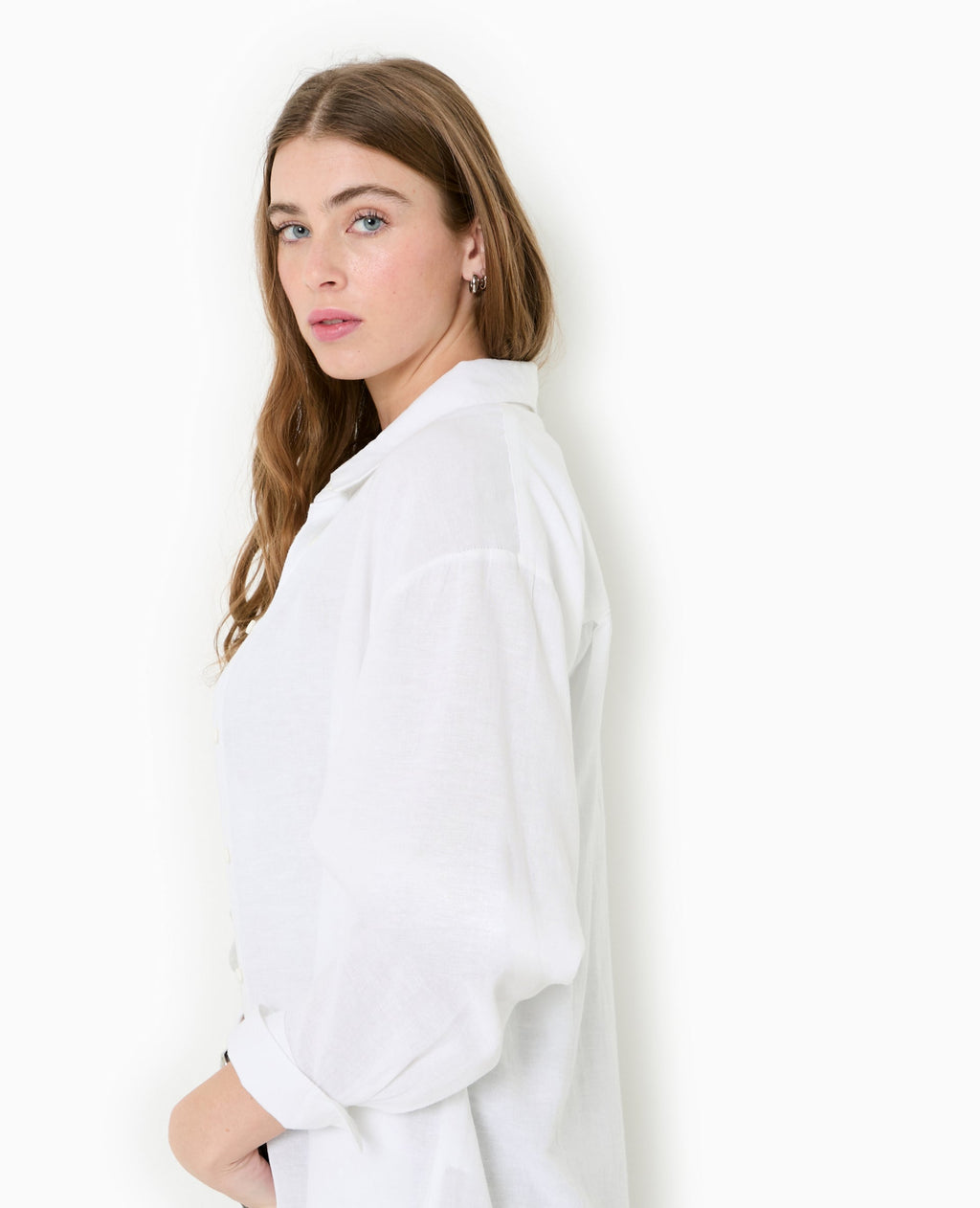 Chemise oversize avec lin