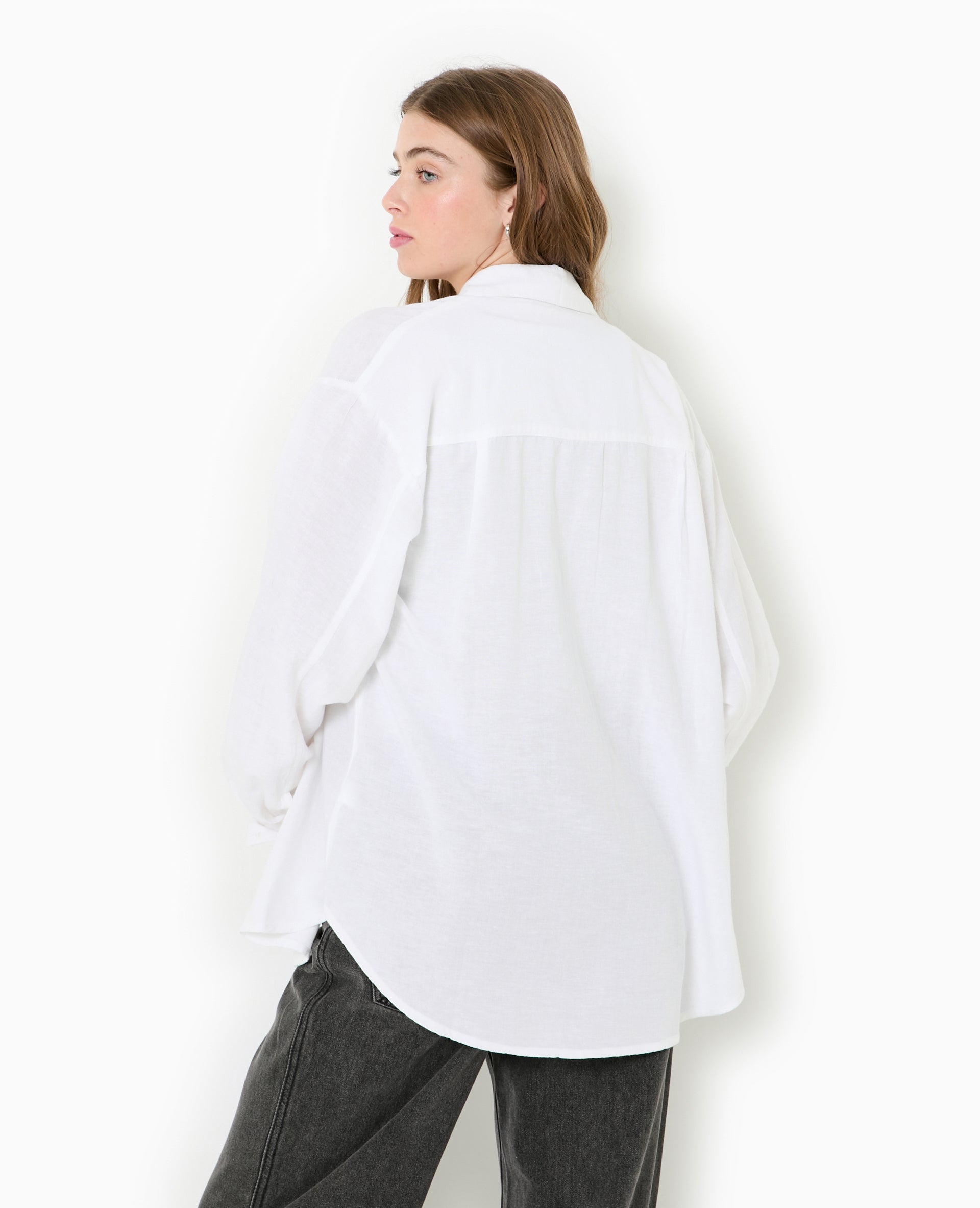 Chemise oversize avec lin