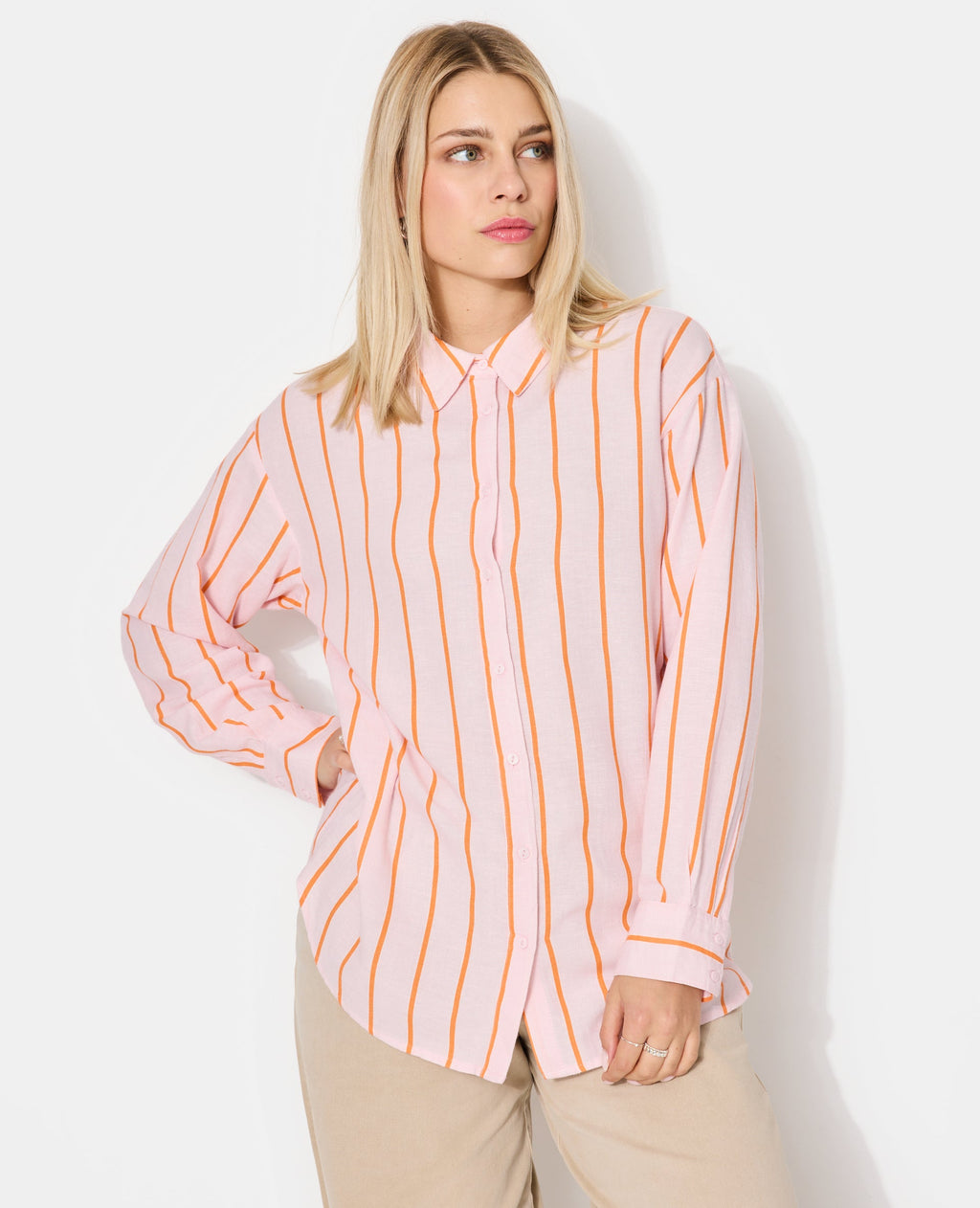 Chemise oversize avec lin