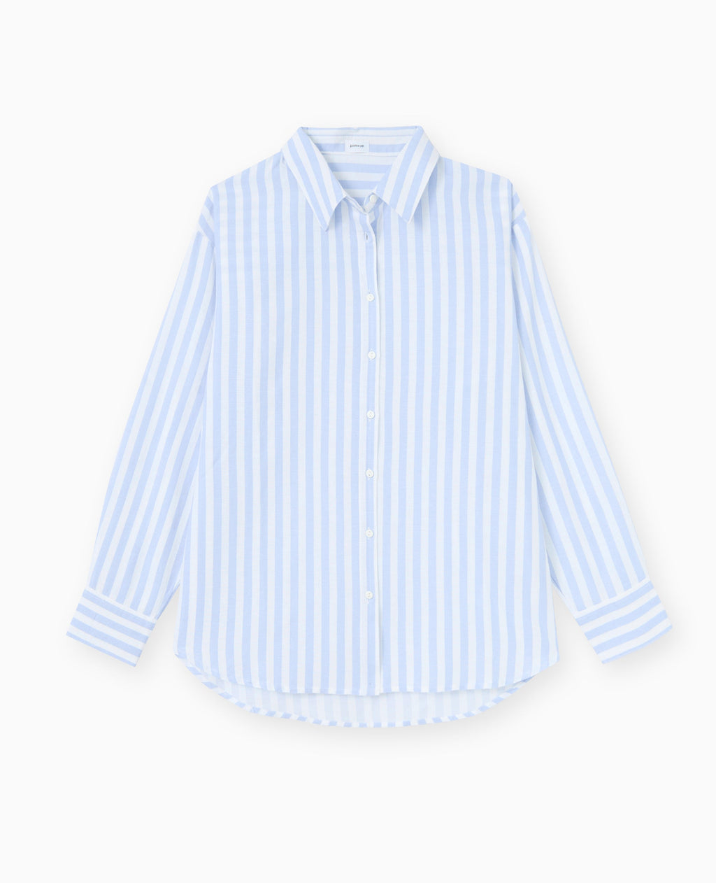 Chemise oversize avec lin motif rayures