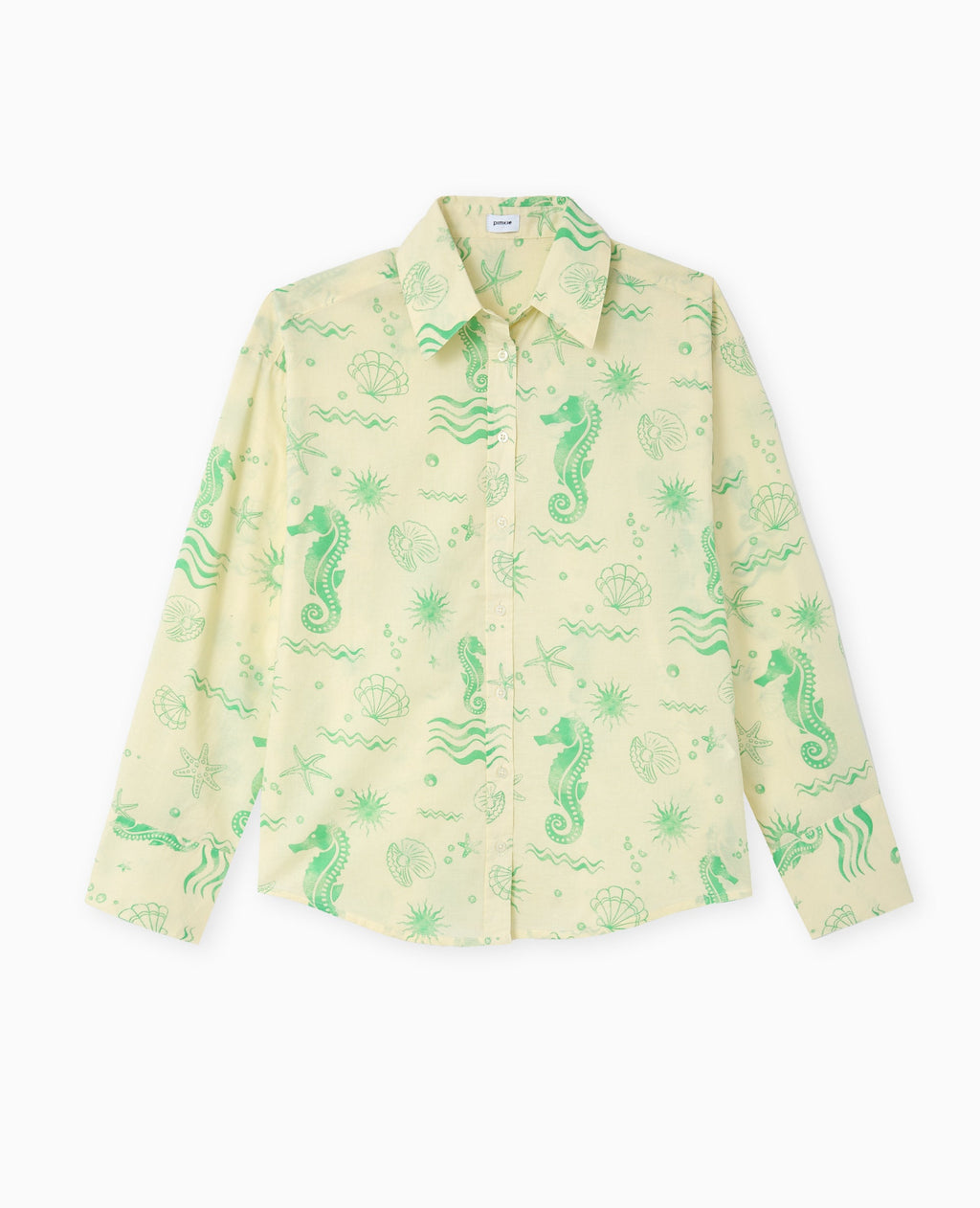 Chemise en voile de coton motif coquillages