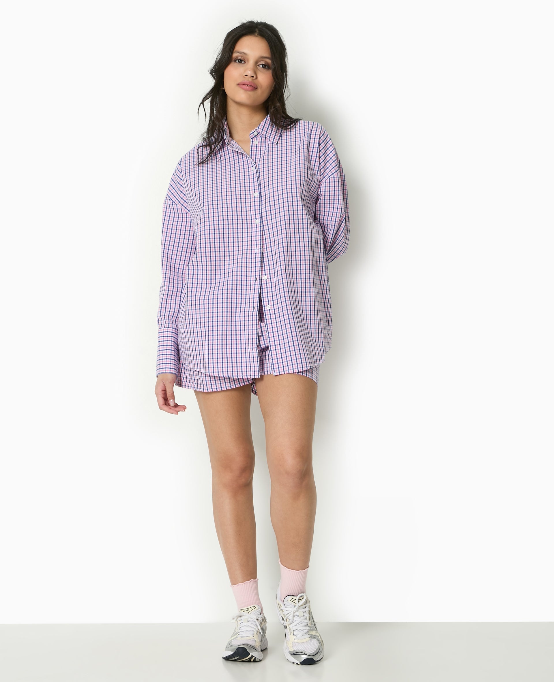 Chemise oversize à carreaux