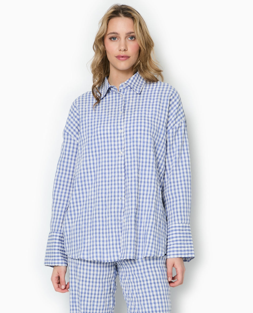 Chemise oversize motif vichy