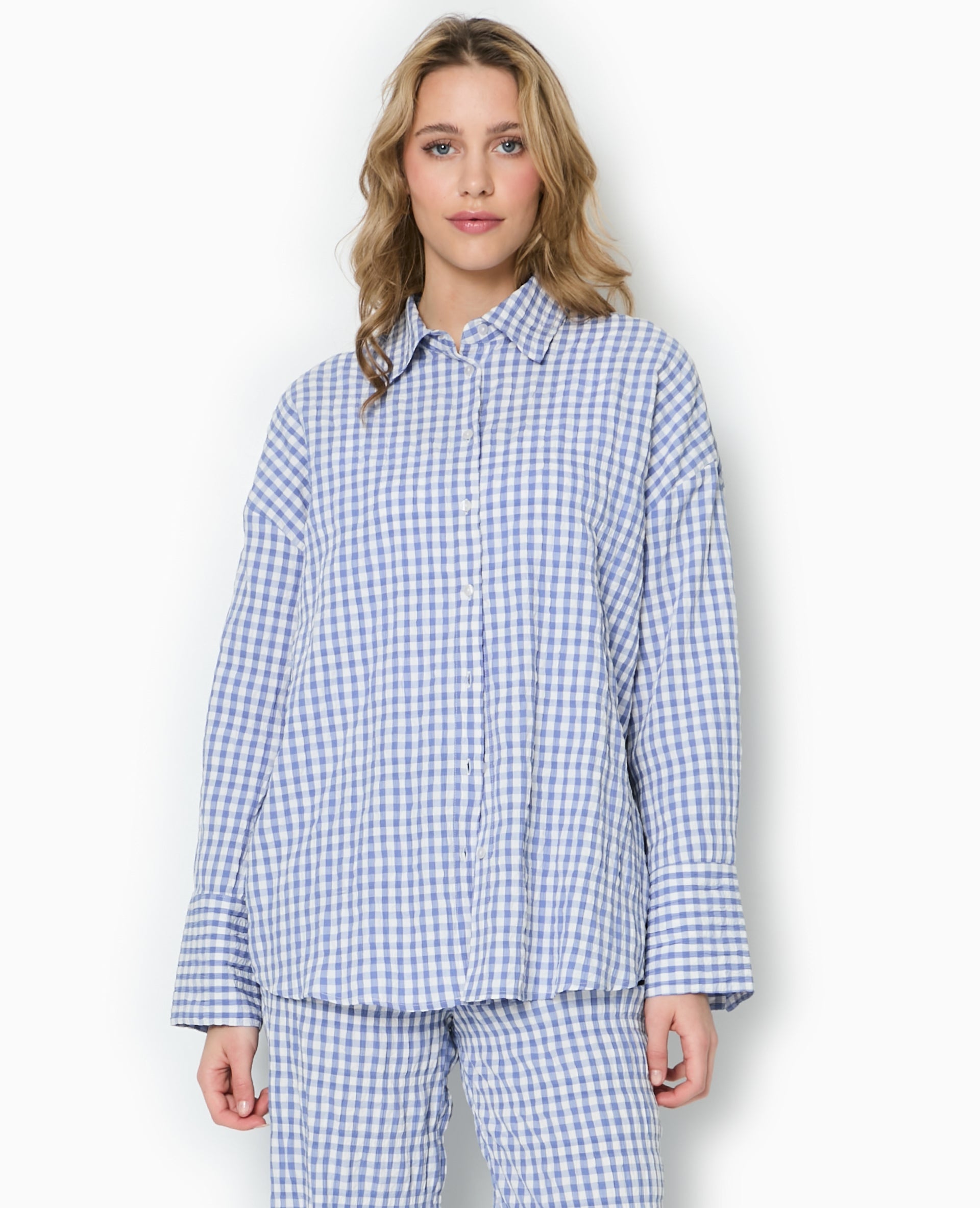 Chemise oversize motif vichy