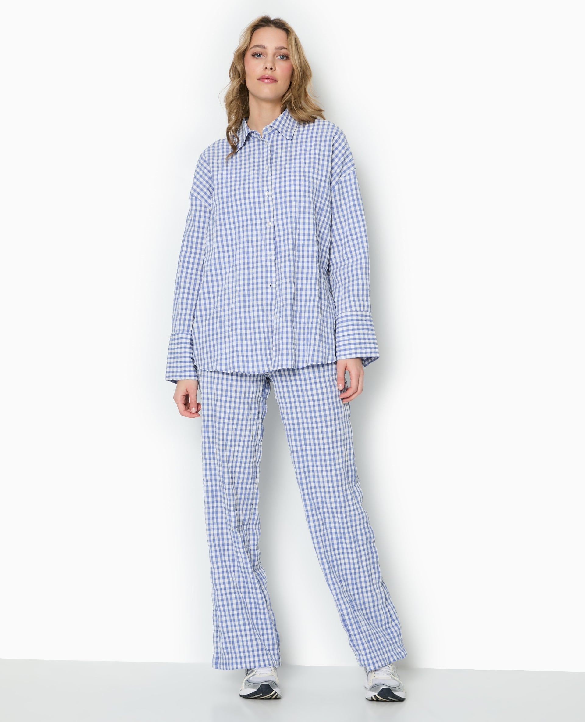 Chemise oversize motif vichy