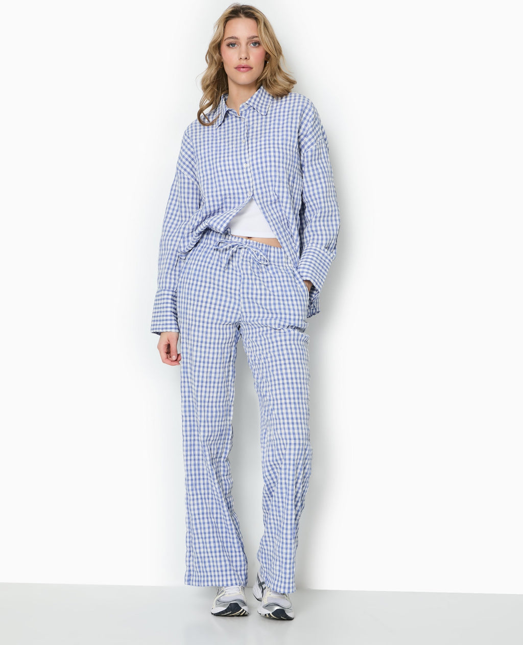 Chemise oversize motif vichy