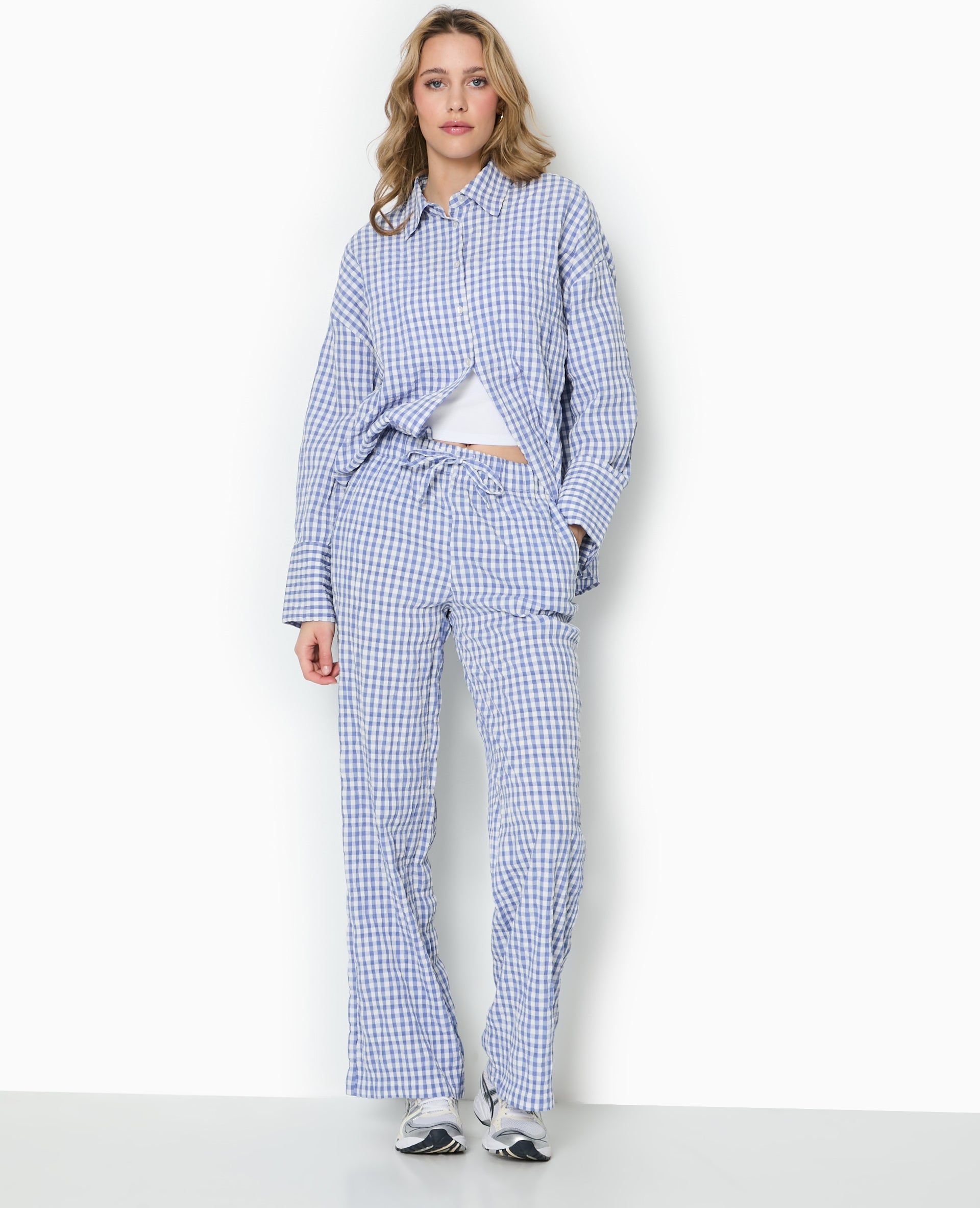 Chemise oversize motif vichy
