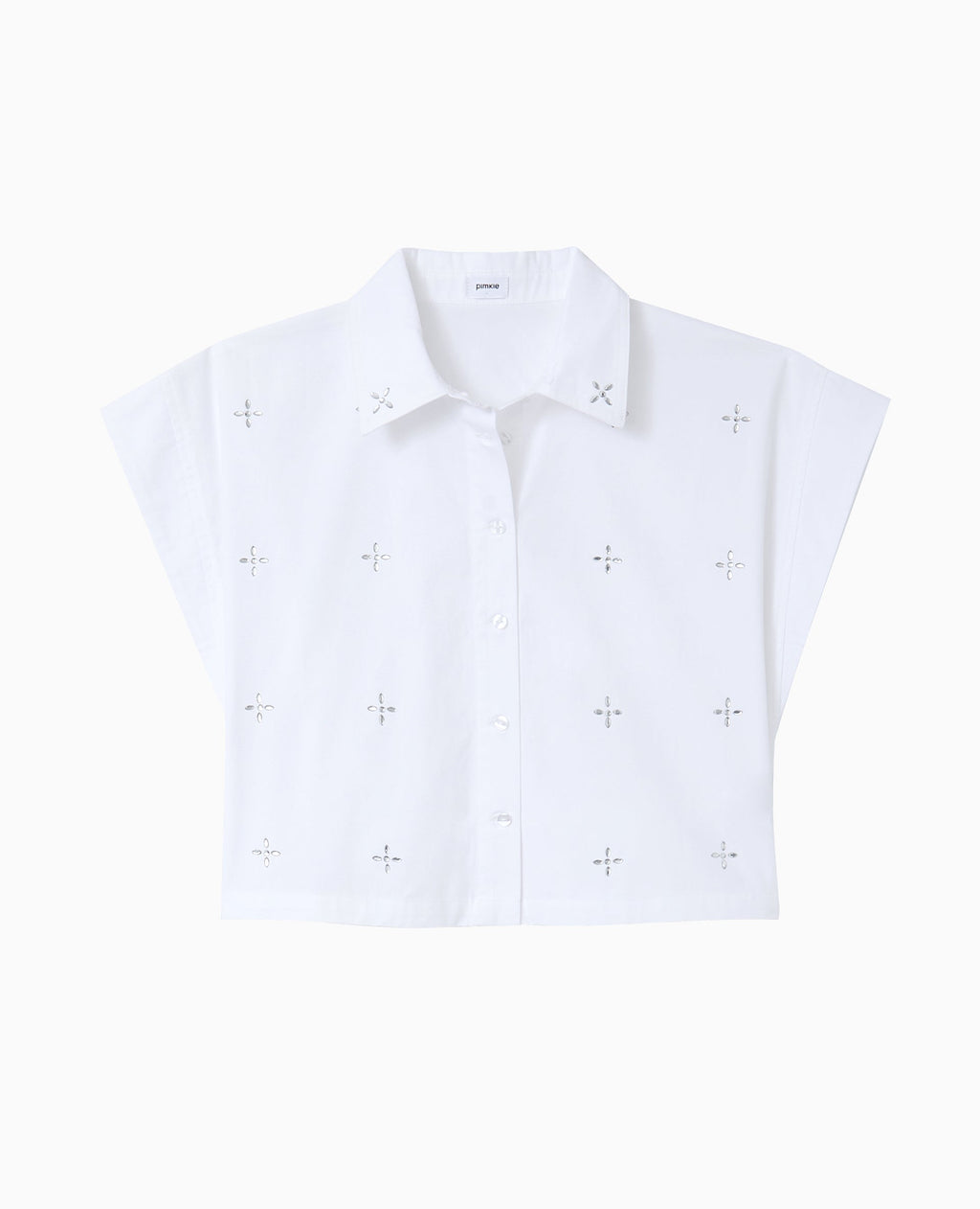 Chemise ample et courte avec strass