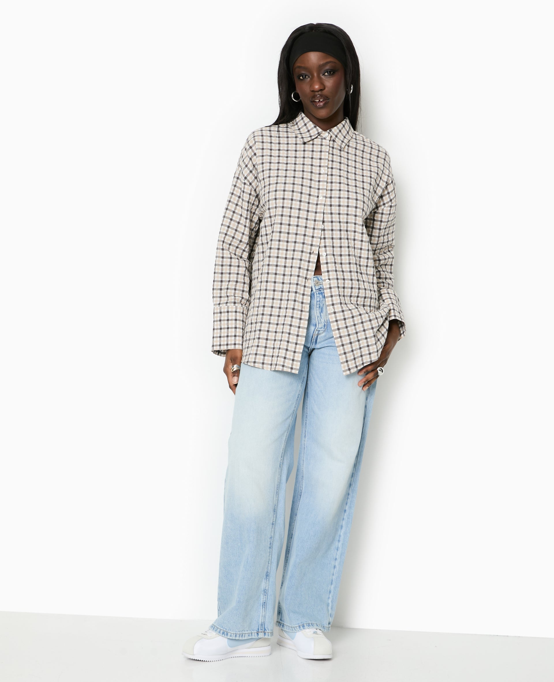 Chemise oversize à carreaux