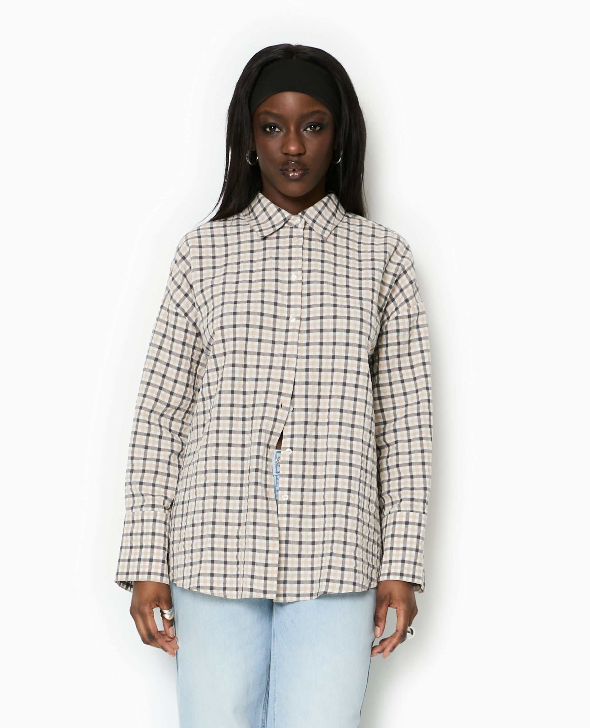 Chemise oversize à carreaux