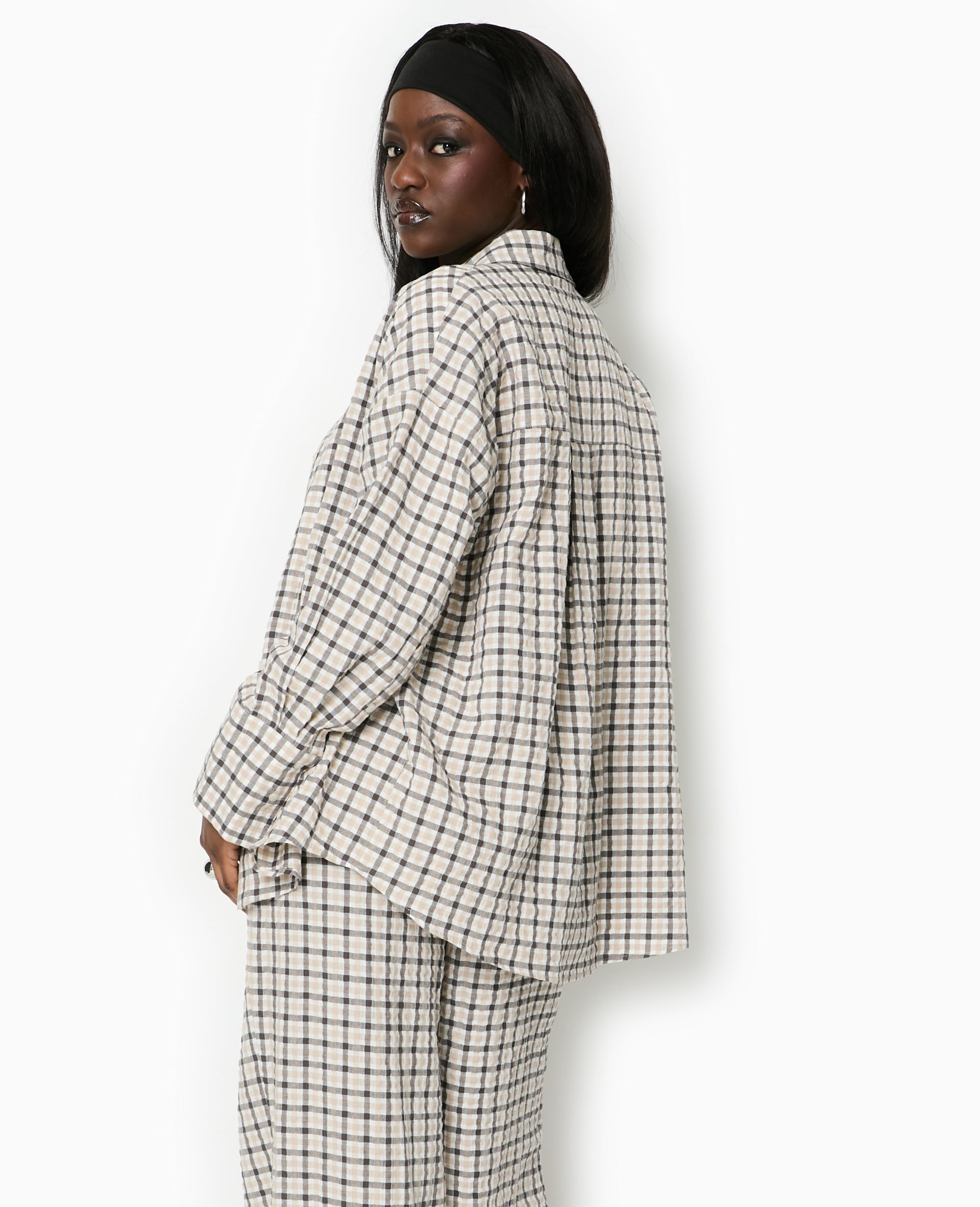 Chemise oversize à carreaux