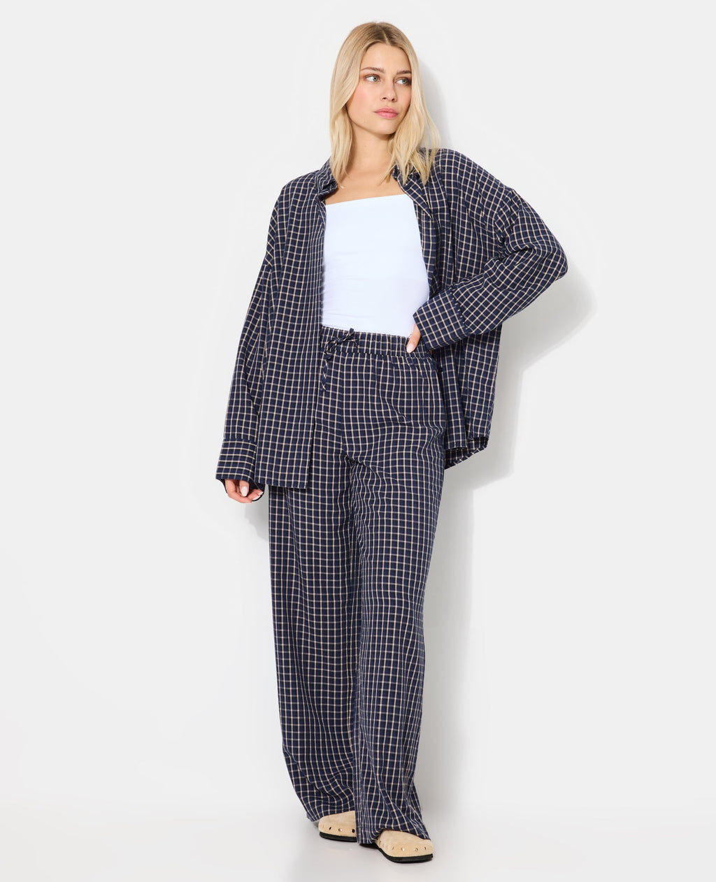 Chemise oversize à carreaux