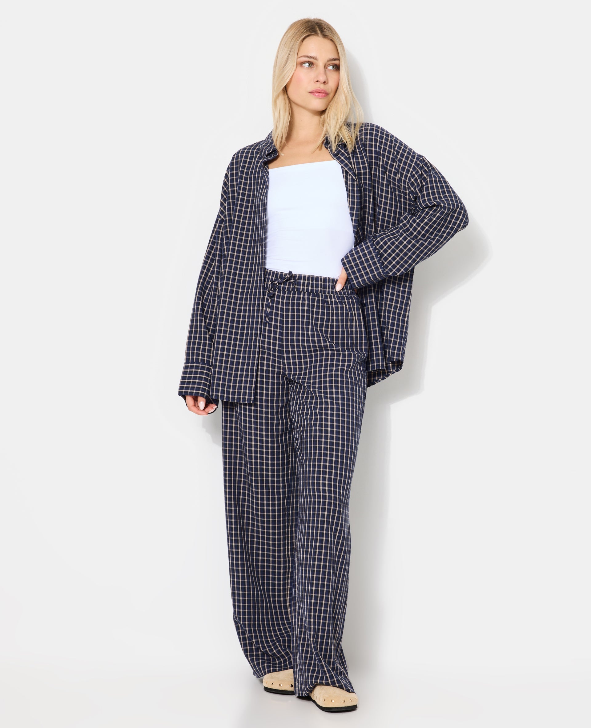 Chemise oversize à carreaux