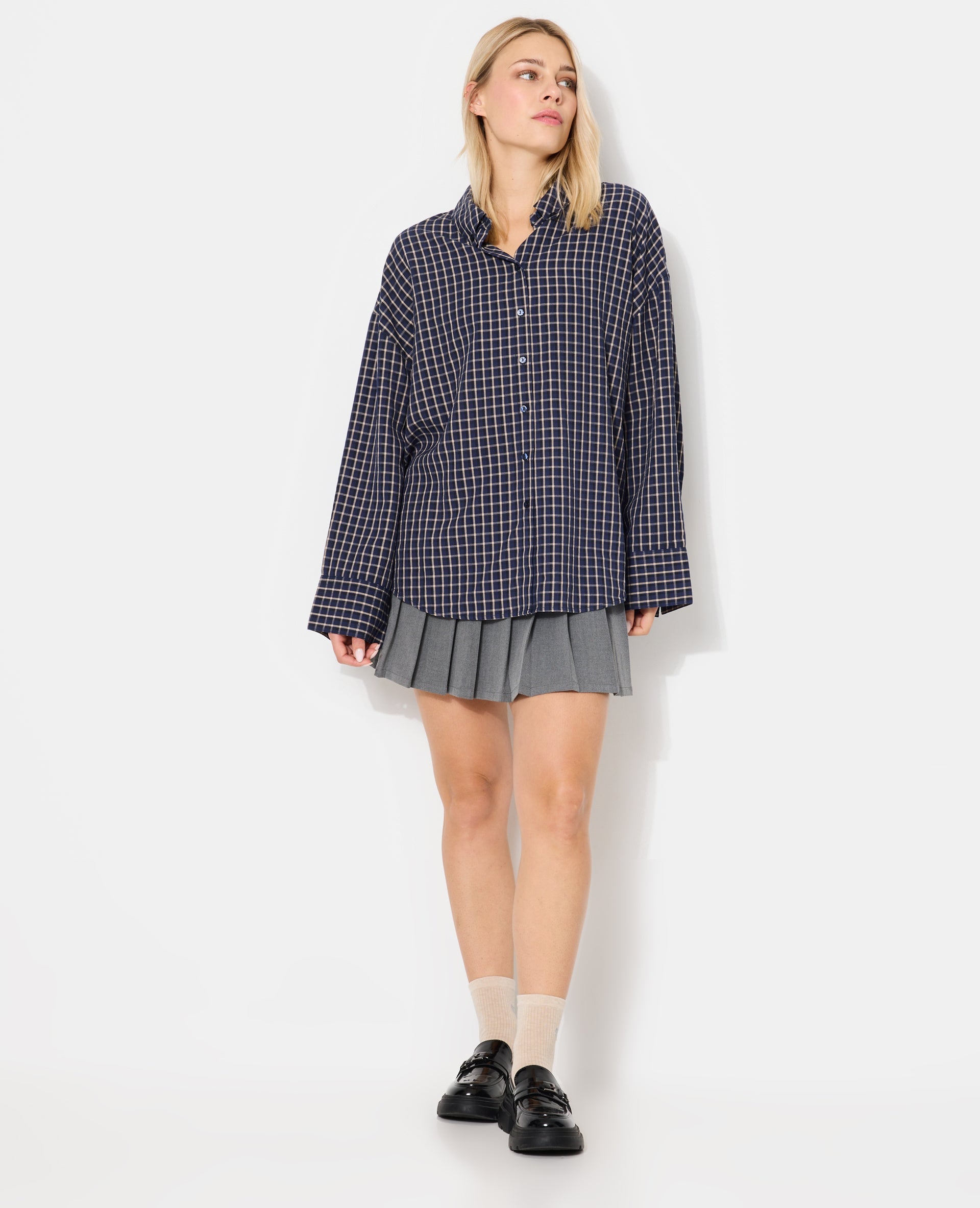 Chemise oversize à carreaux