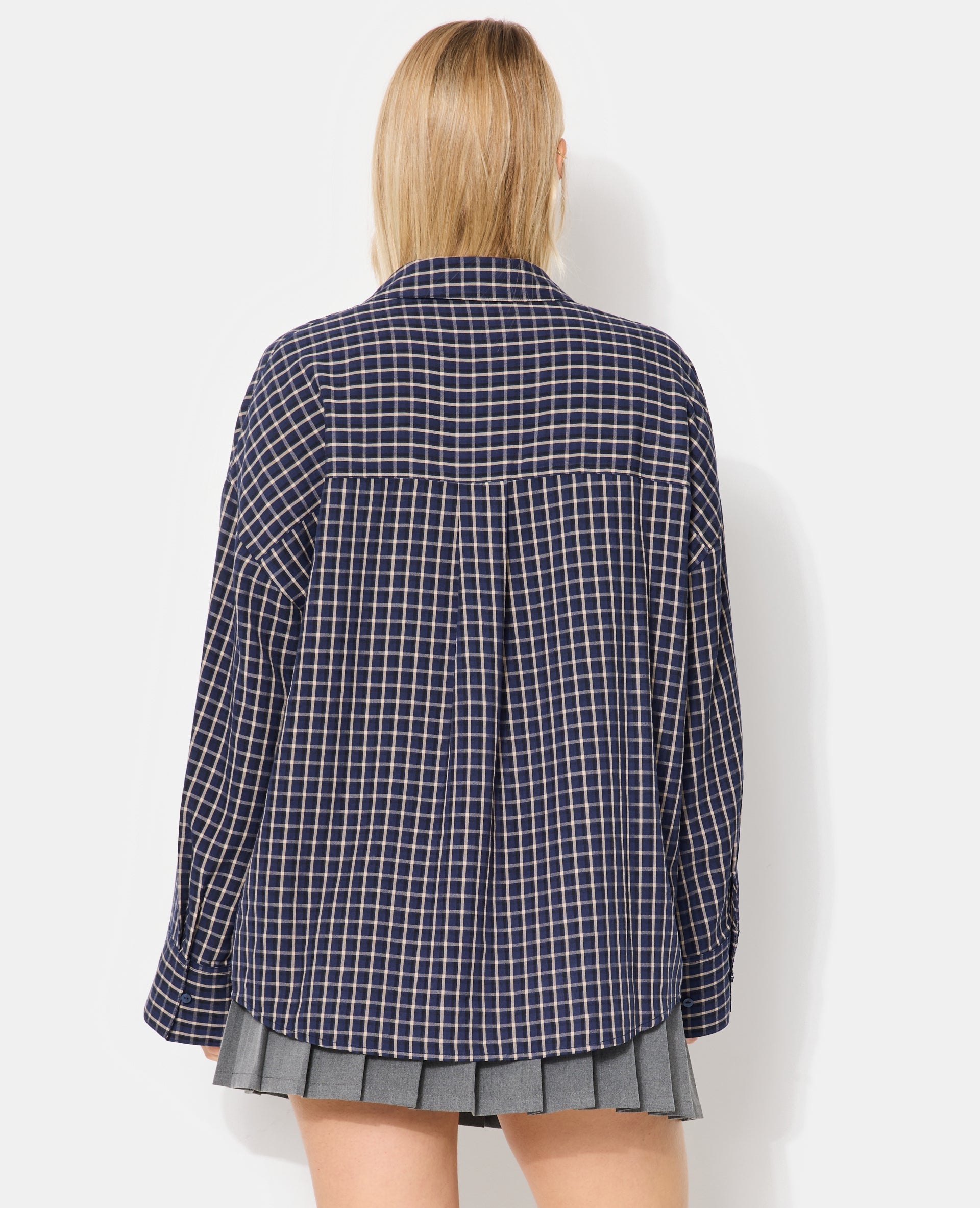 Chemise oversize à carreaux