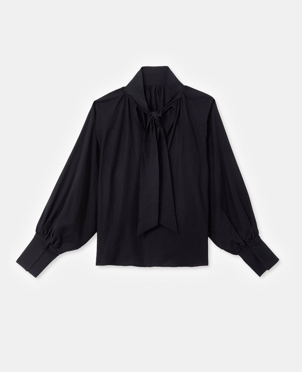 Blouse manches ballons et col lavallière