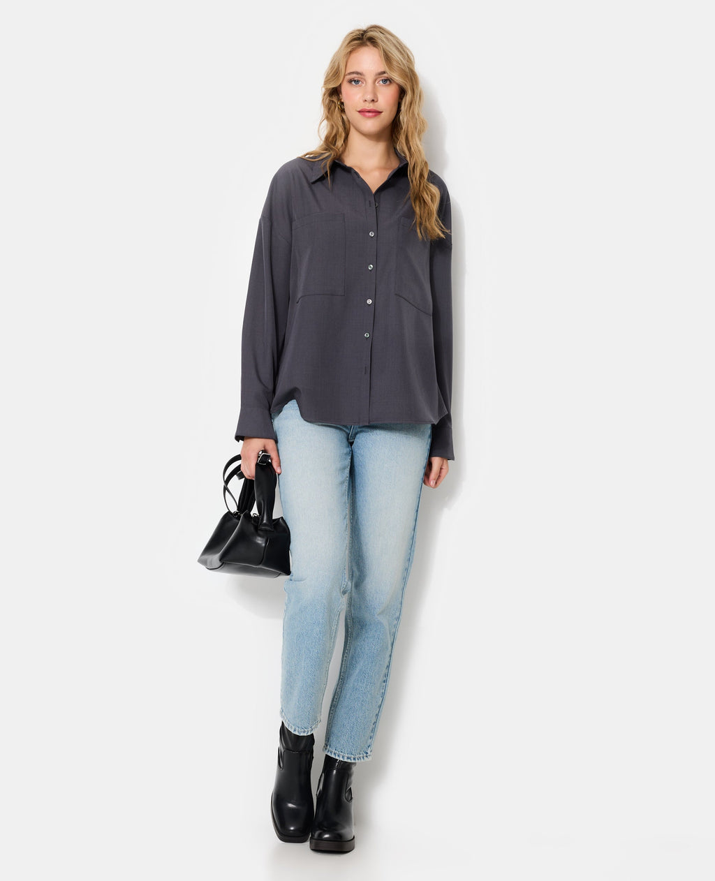 Chemise oversize city avec poches