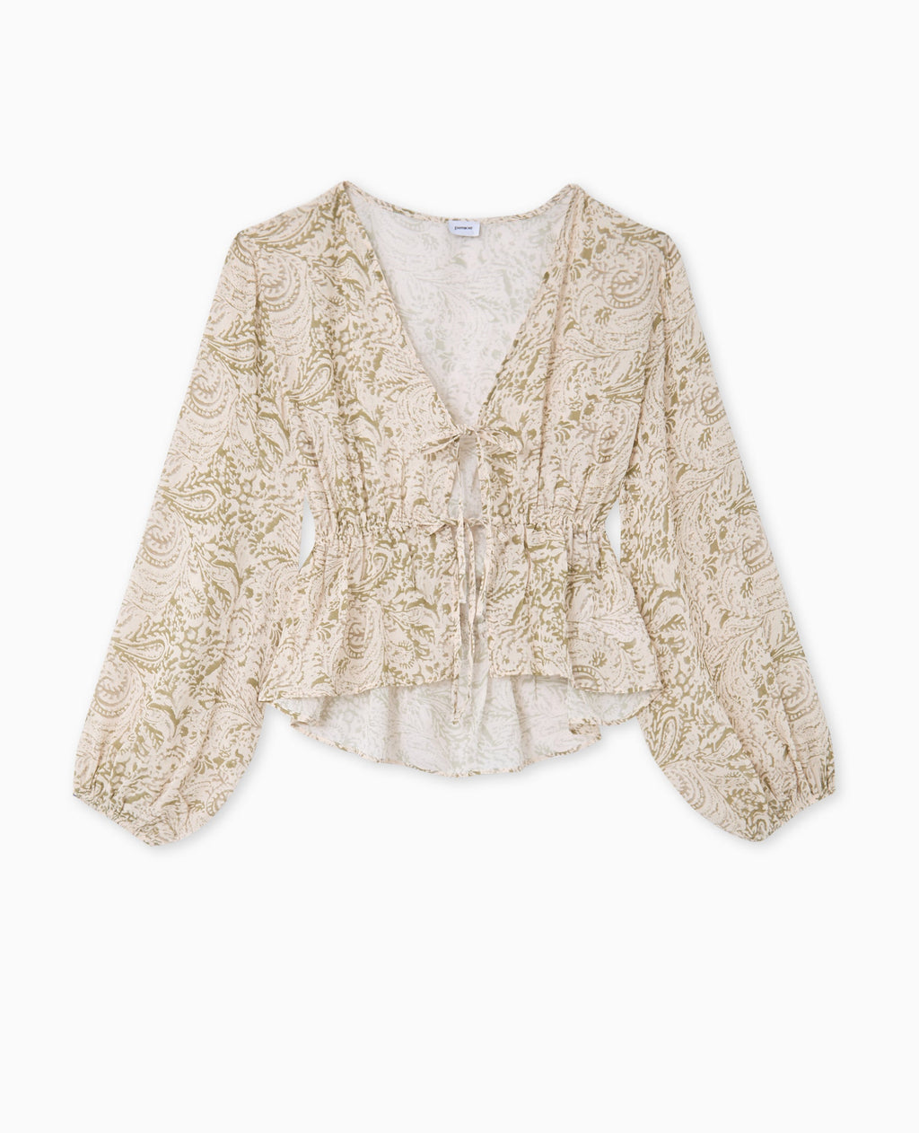 Blouse manches longues motif cachemire