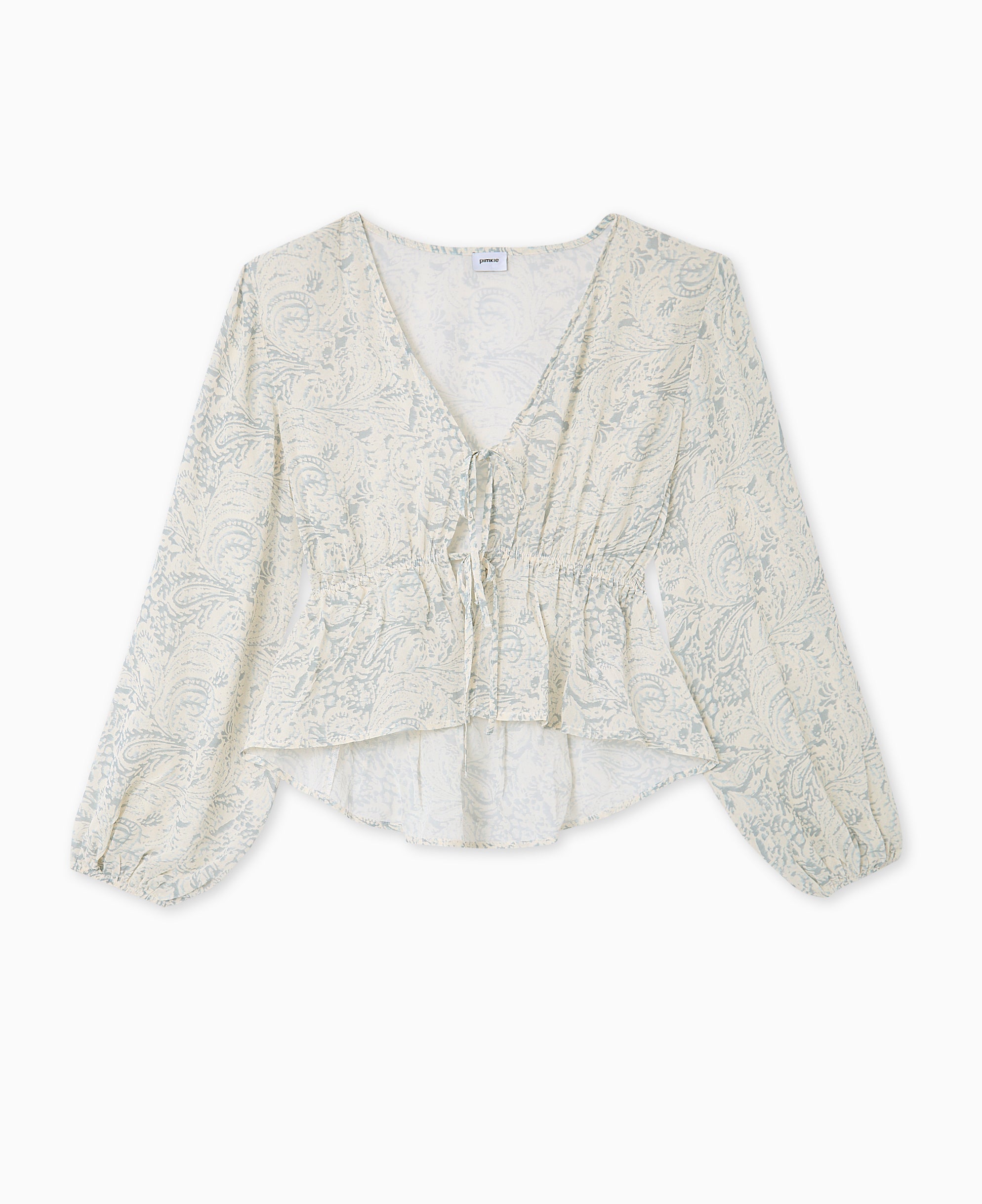 Blouse manches longues motif cachemire