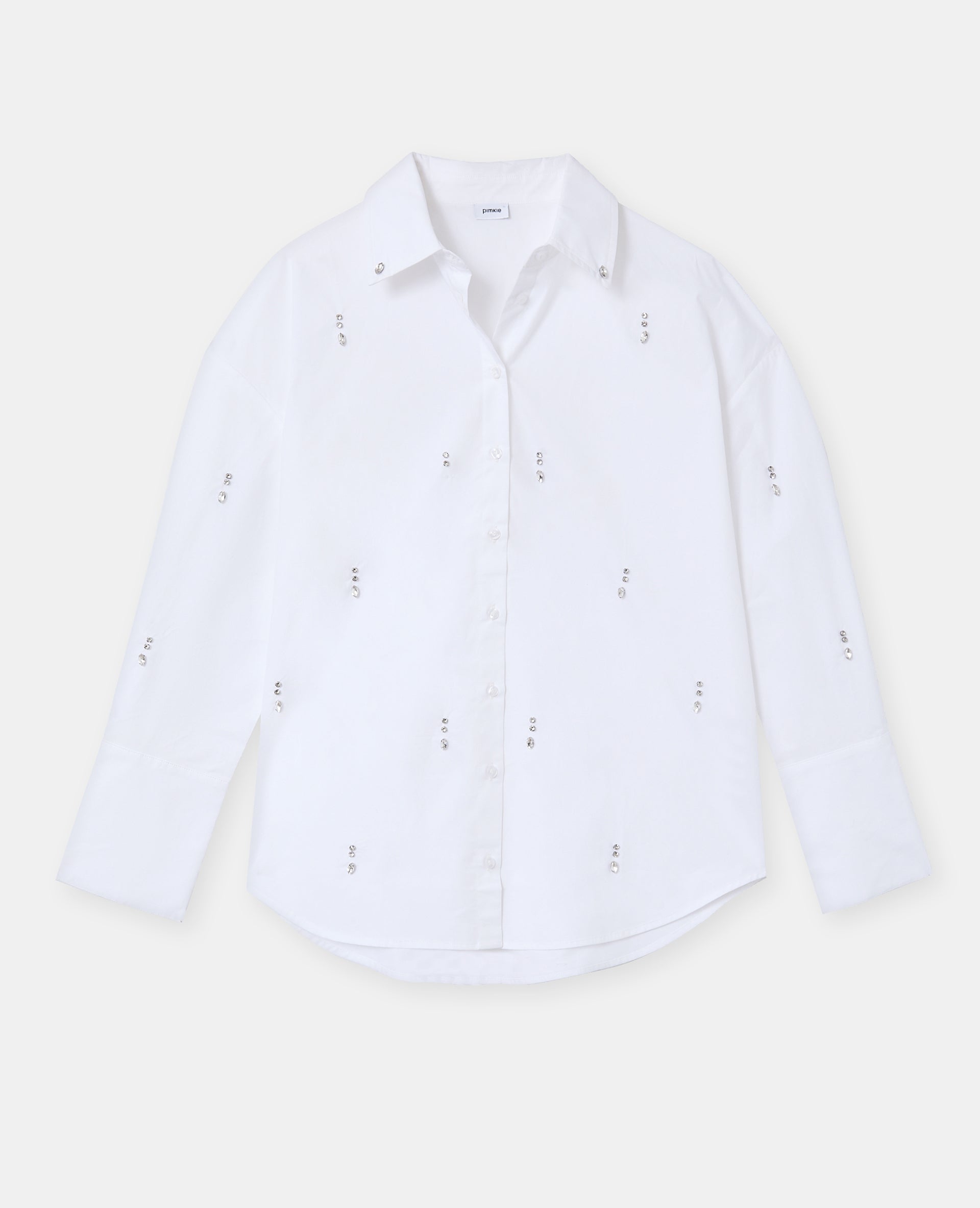 Chemise oversize avec strass devant