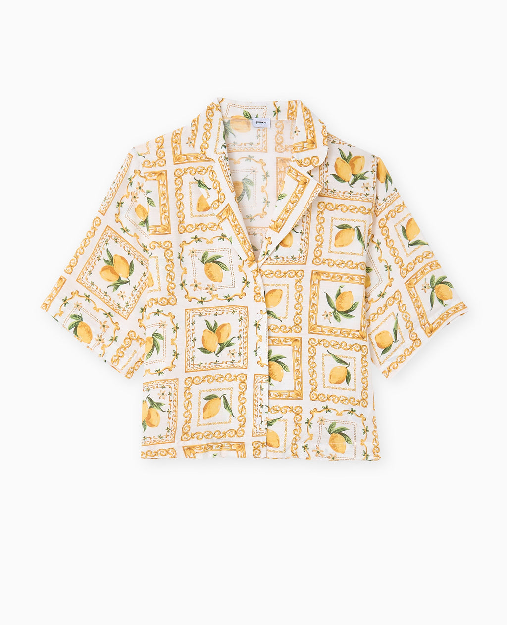 Chemise manches courtes motif citrons
