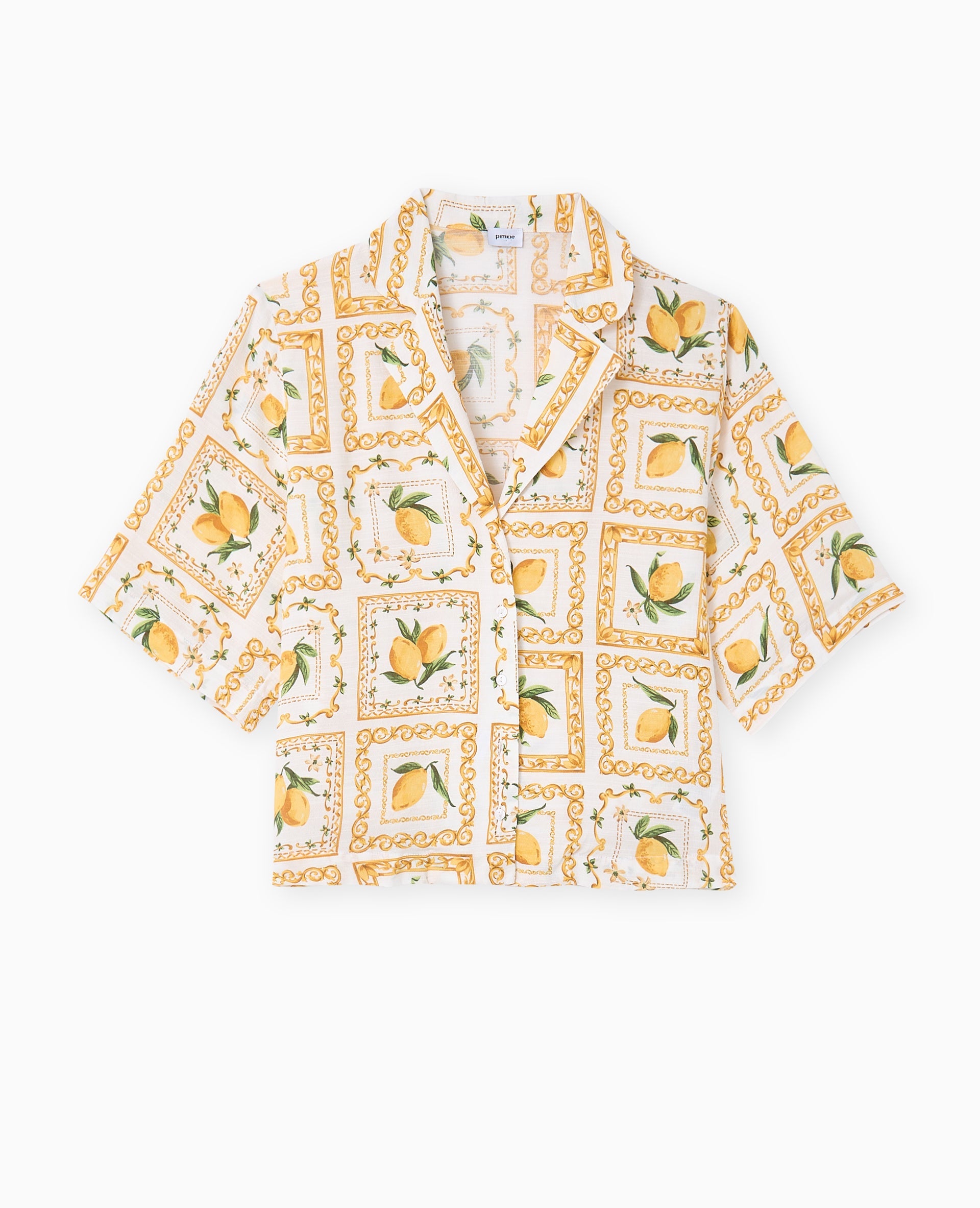 Chemise manches courtes motif citrons