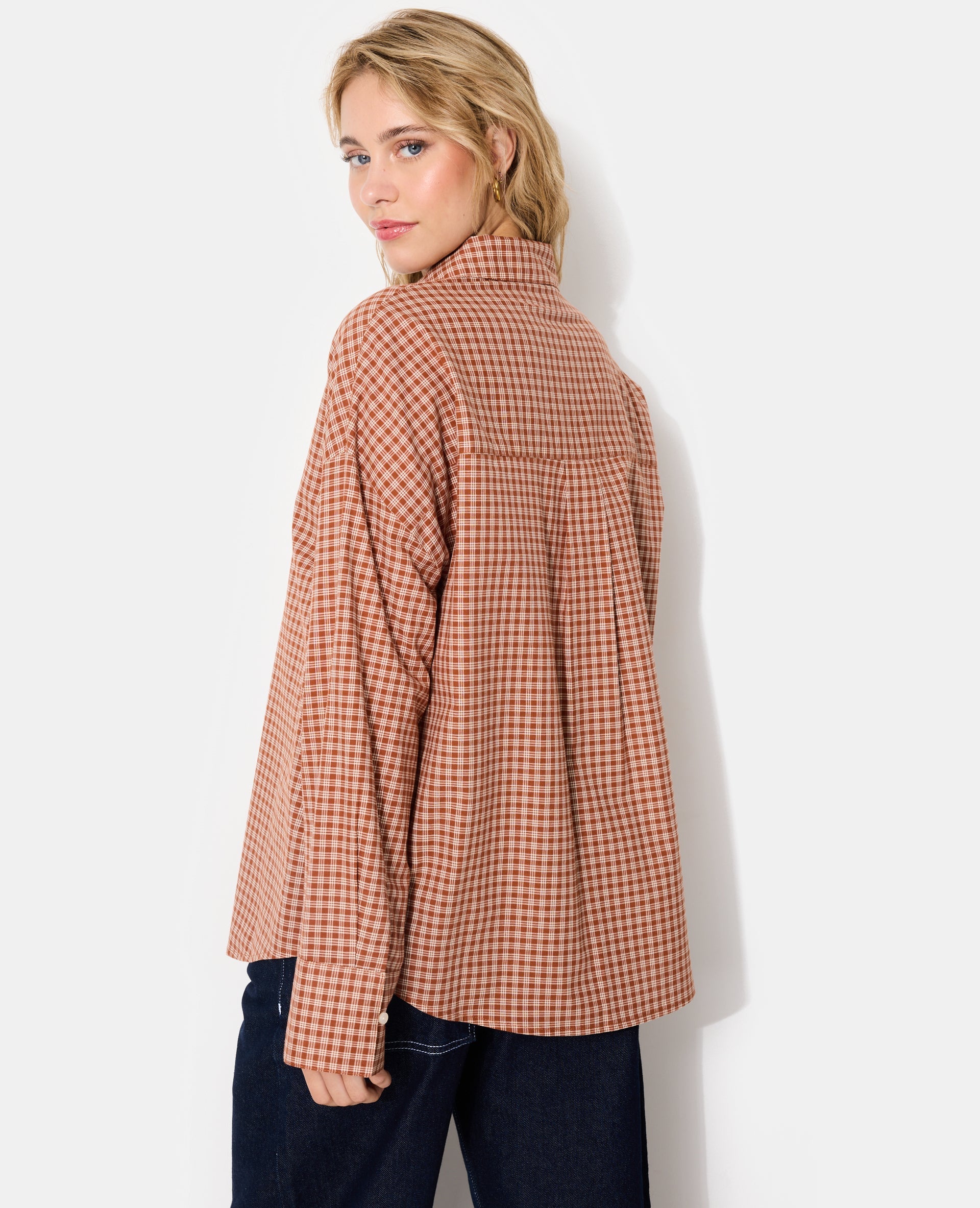 Chemise oversize motif carreaux
