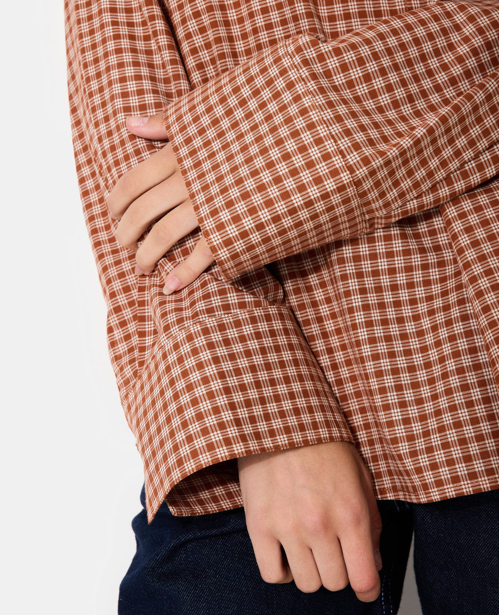 Chemise oversize motif carreaux