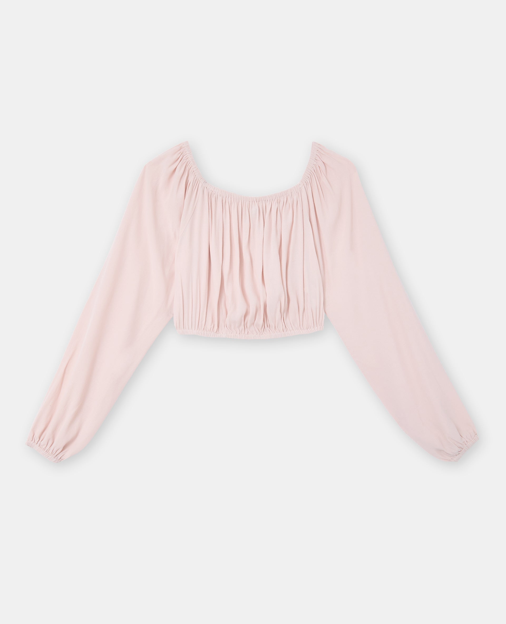 Blouse courte encolure Bardot