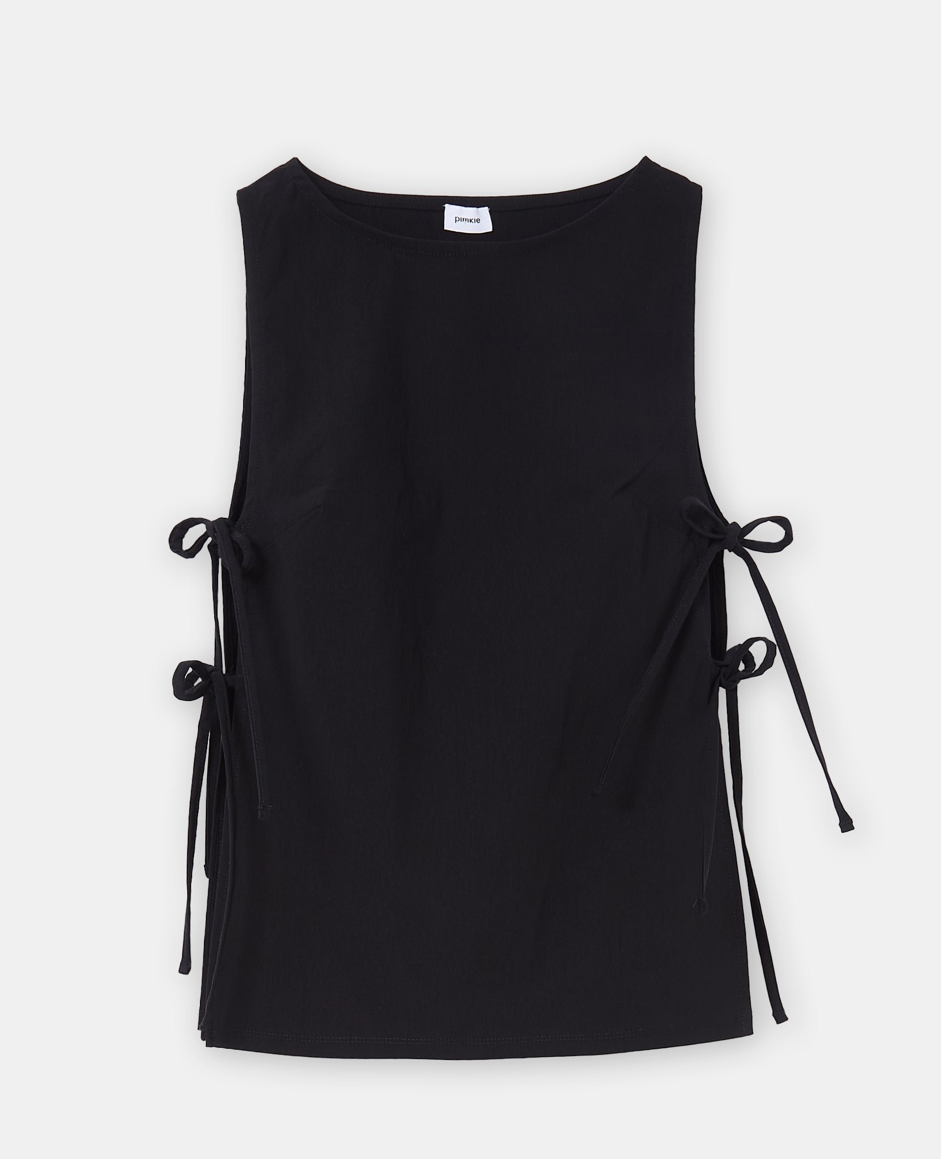 Top encolure bateau avec nouettes côtés