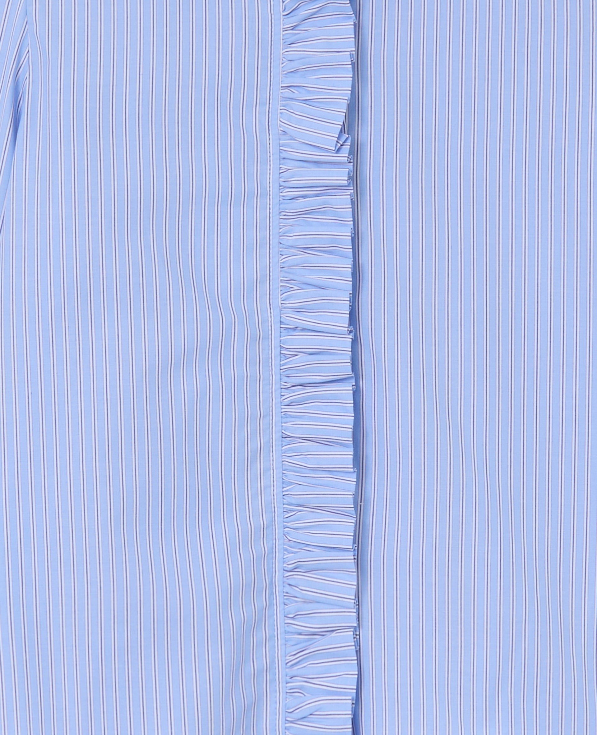 Chemise popeline rayée avec volants