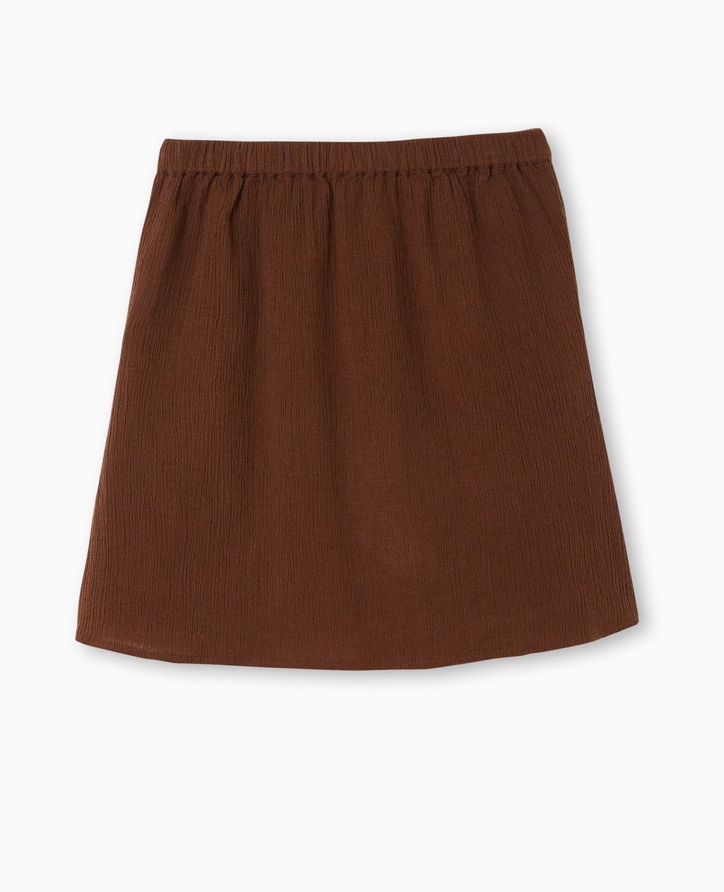 Jupe courte en tissu effet froissé