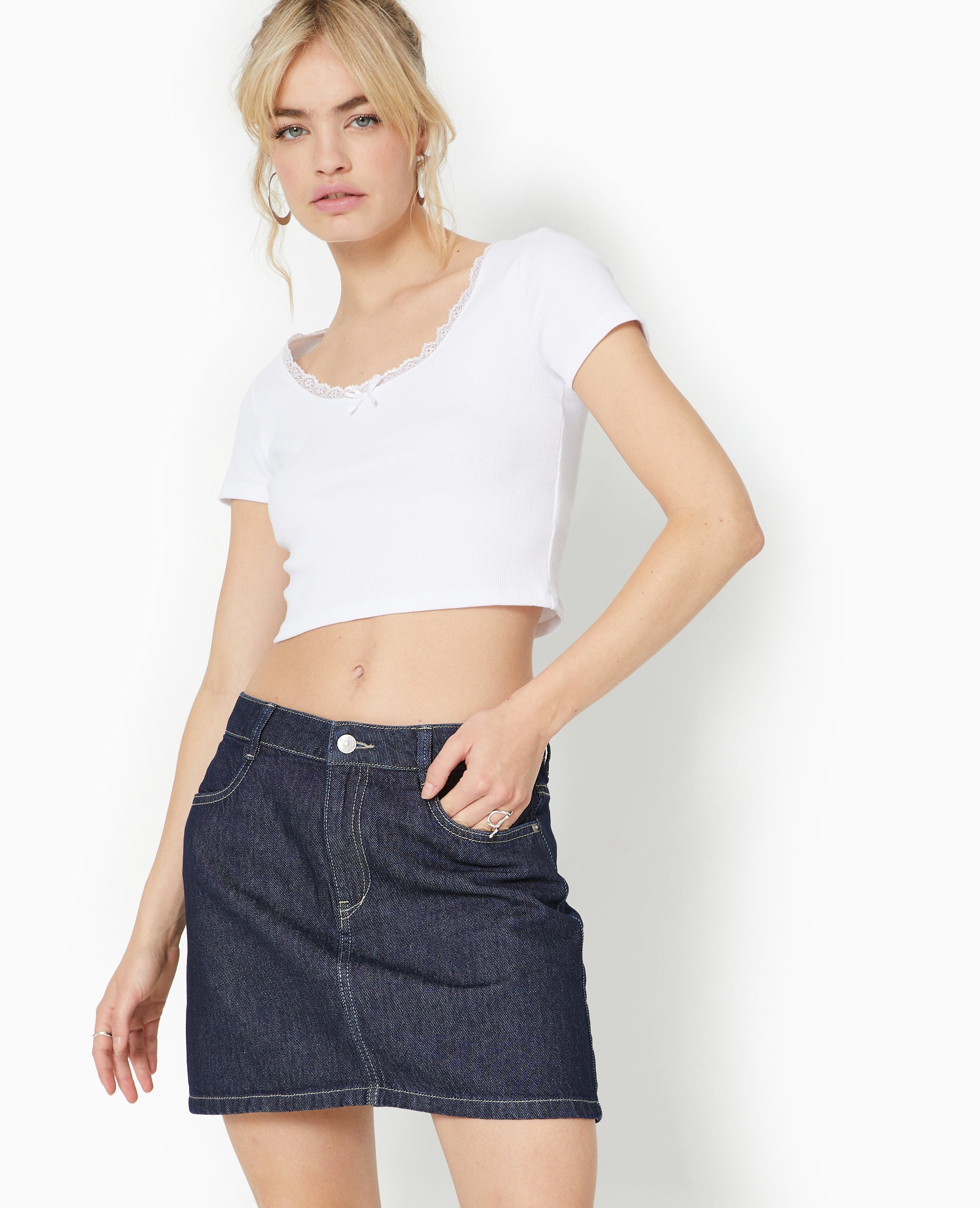 Mini jupe en jean
