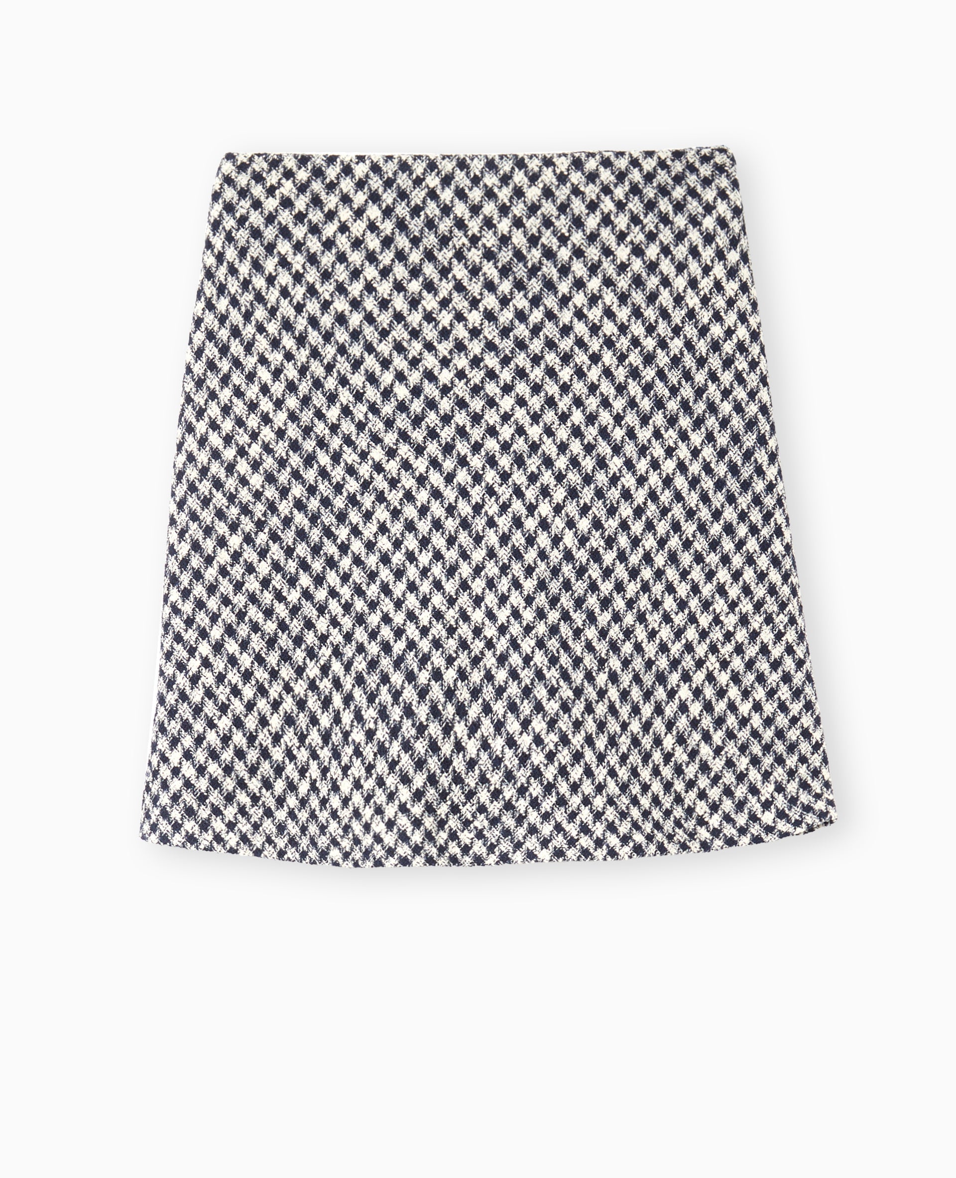 Jupe trapèze en tweed