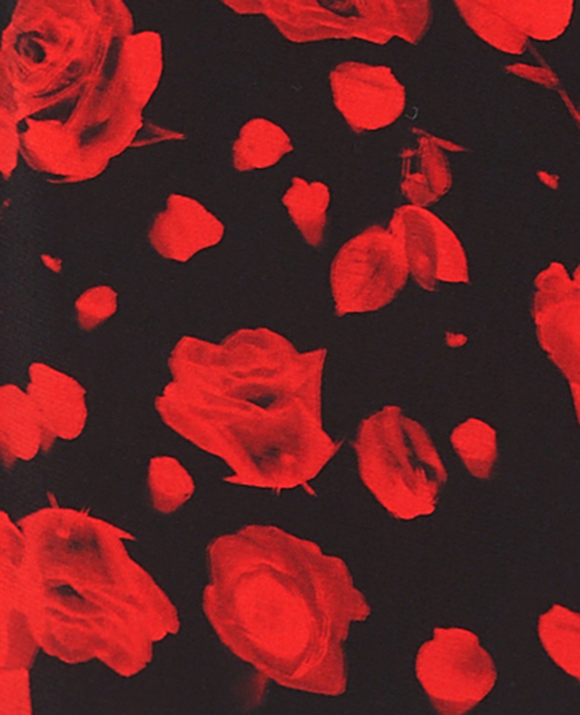 Jupe longue avec nouettes motif roses