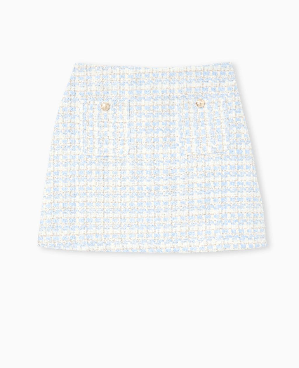 Jupe trapèze courte en tweed