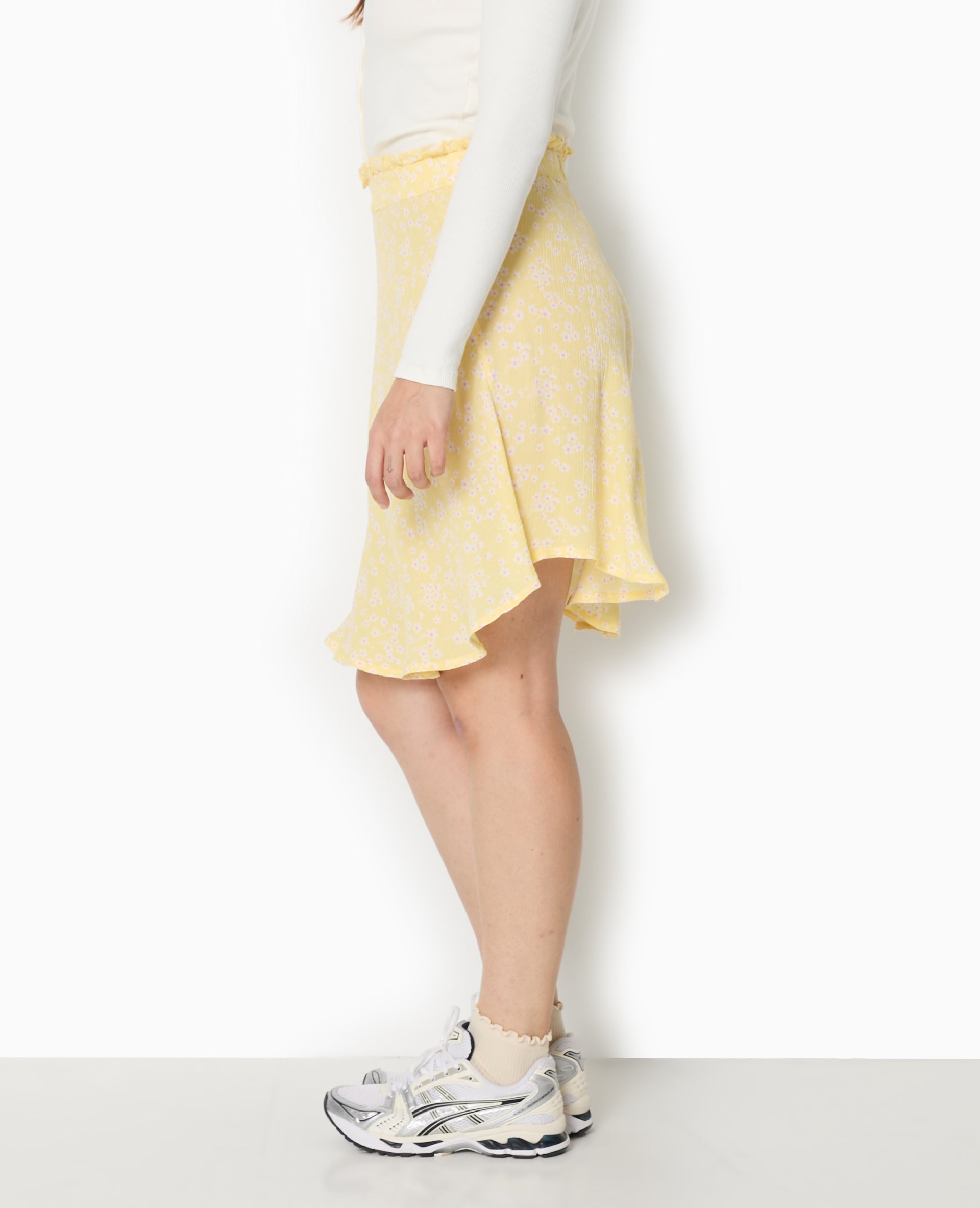 Jupe patineuse avec petites fleurs