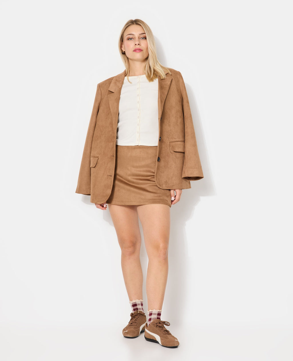 Jupe-short en suédine