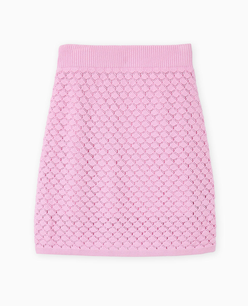 Jupe courte en maille ajourée