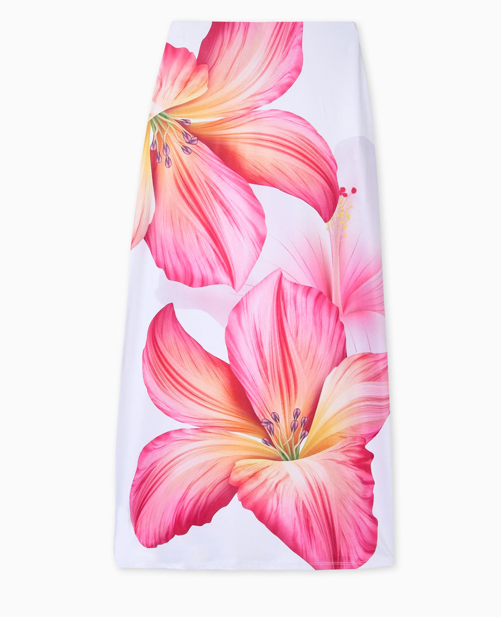 Jupe longue en maille impimée maxi fleurs
