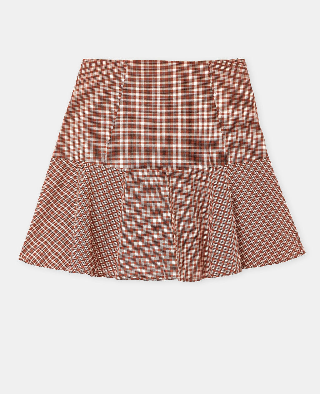 Jupe courte patineuse motif carreaux