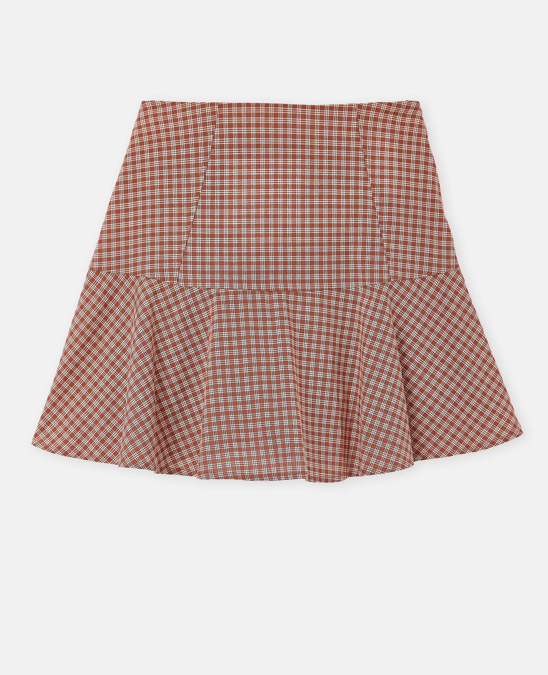 Jupe courte patineuse motif carreaux